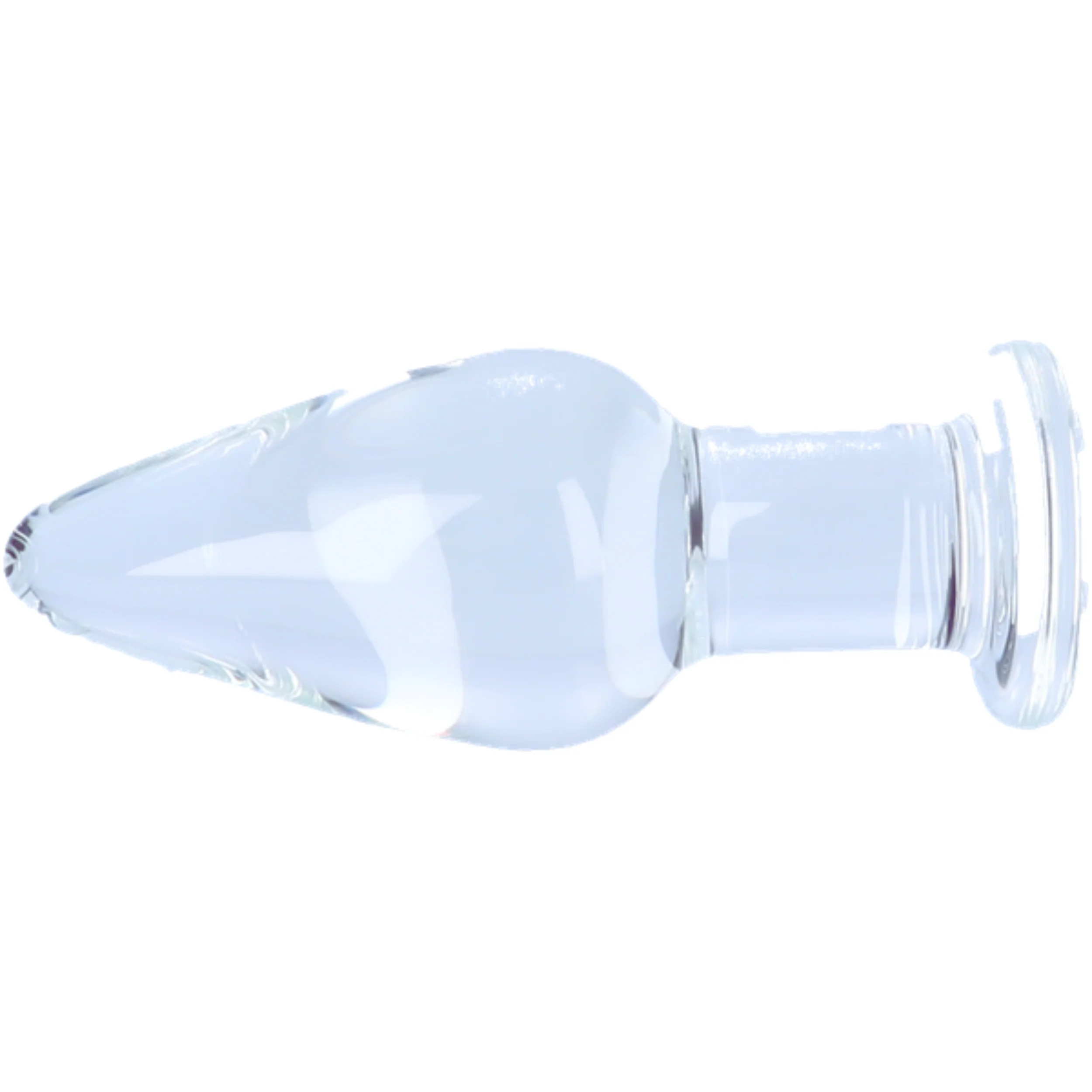 Large Tapered Glass Anal Plug with Smooth Body-Safe Finish