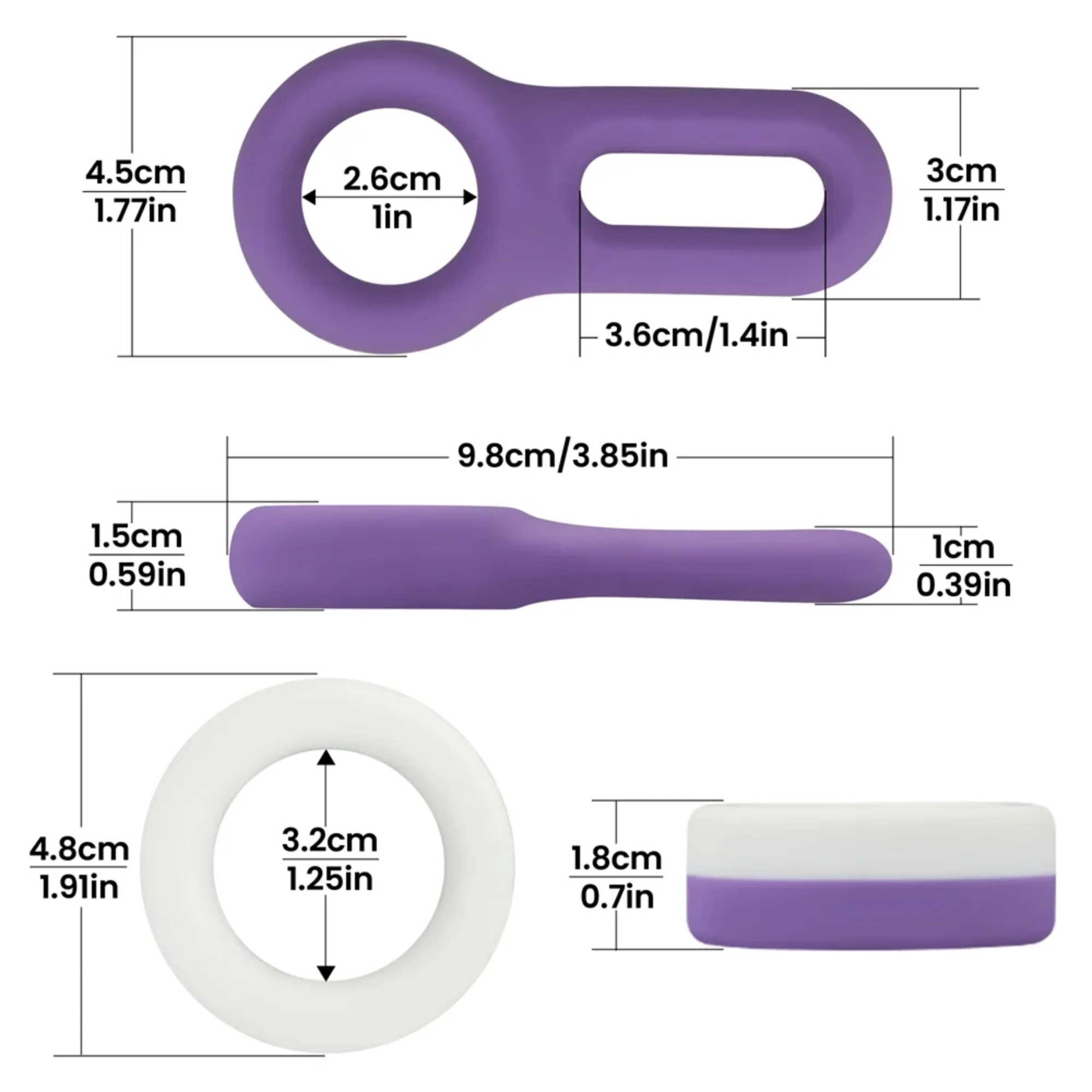 Pinnacle Pro Flex Duo Cock Ring for Custom Shaft and Ball Squeeze