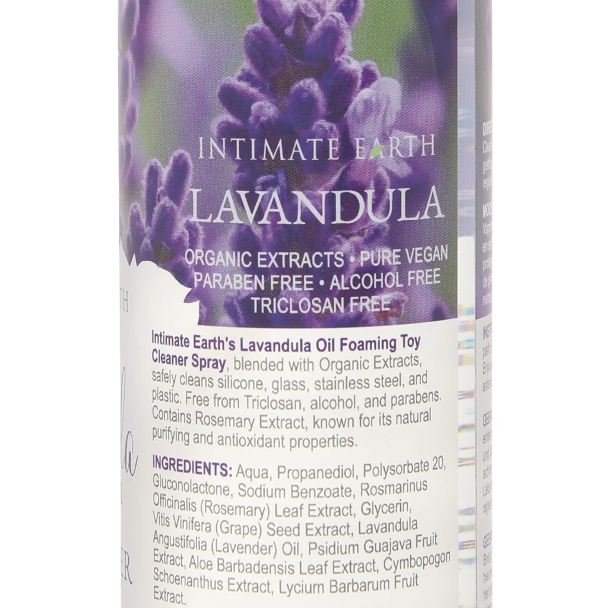 Intimate Earth Lavandula 玩具清洁喷雾，含有机薰衣草与迷迭香