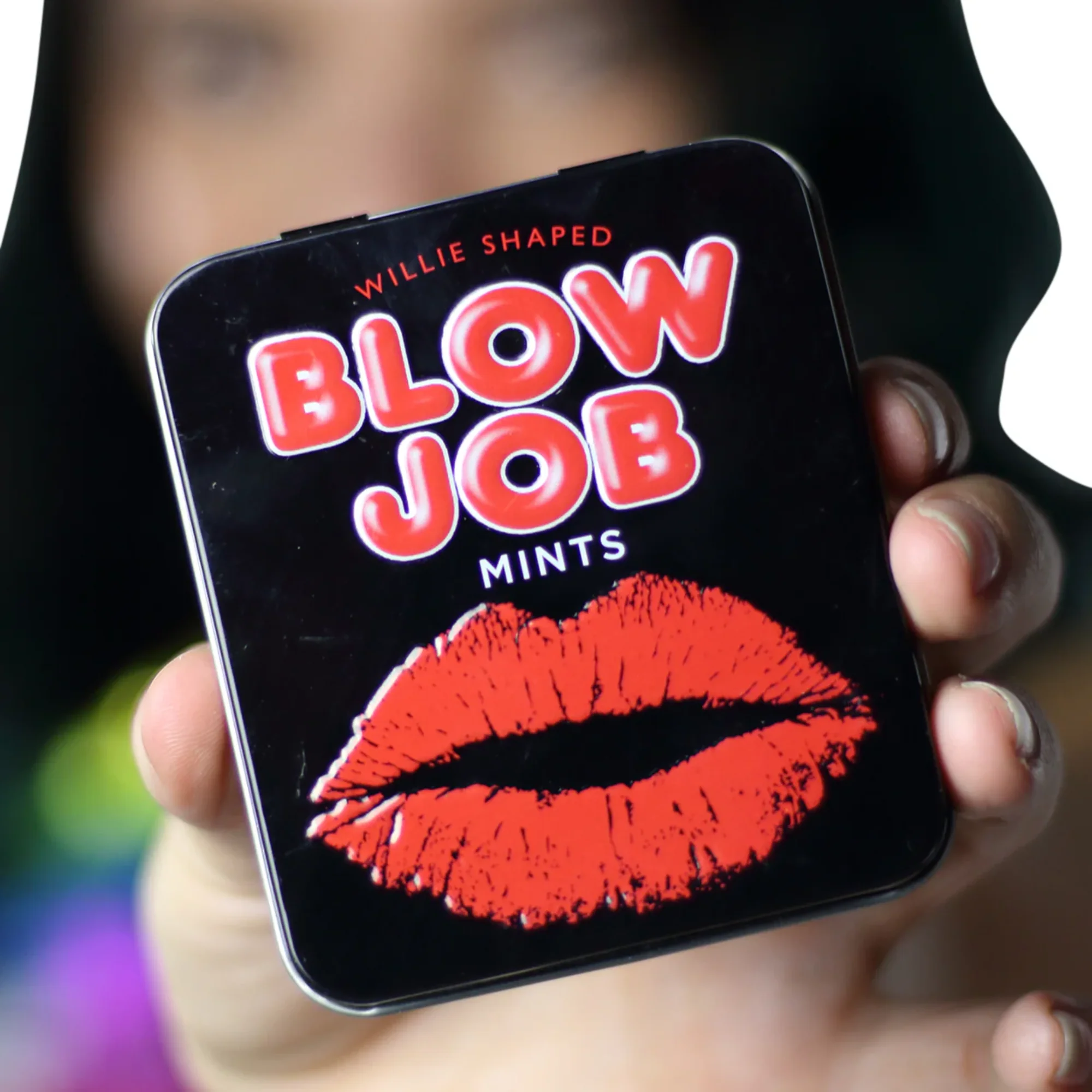 Willie-Shaped Blow Job Mints in a Pocket Tin, Cool Mint Flavor