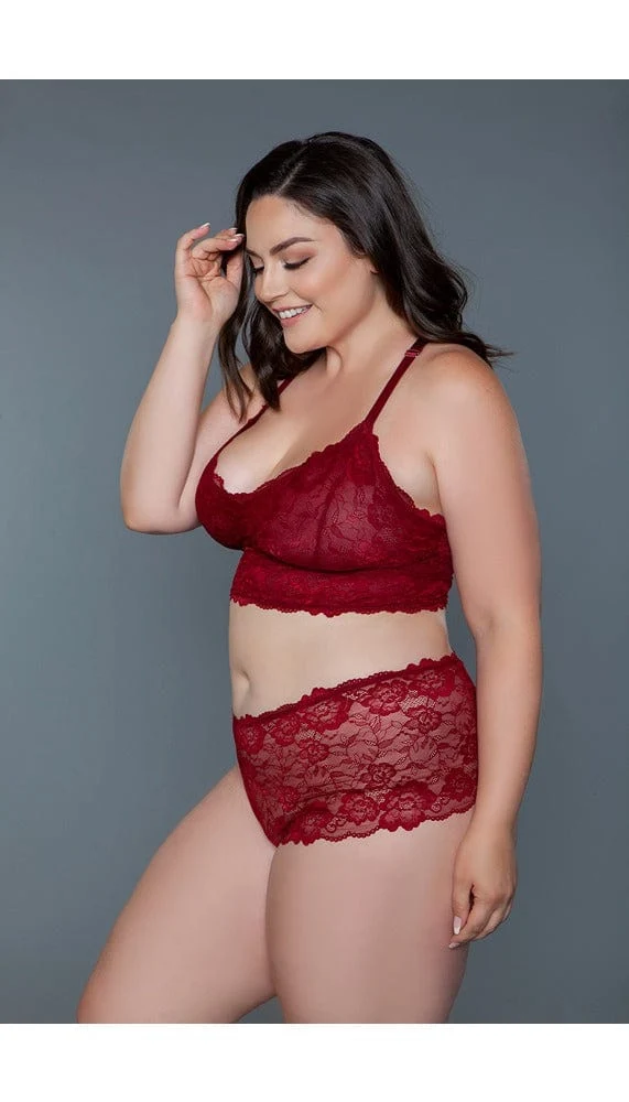 Cindy Lace Cami Set with High Rise Boyshort