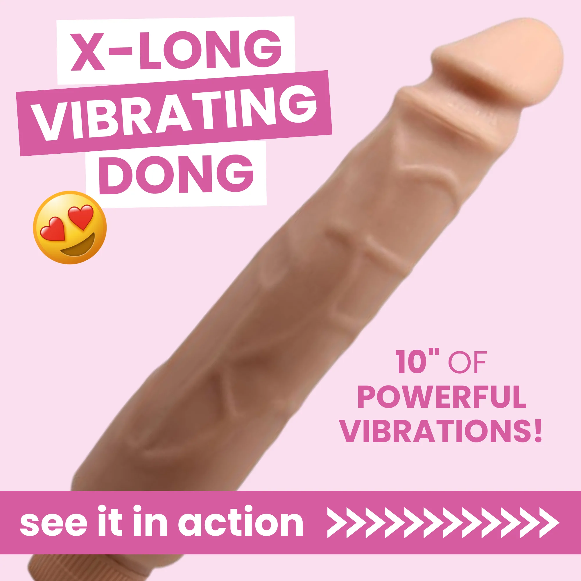 Extra-Long Veined Realistic Feel Vibrating Dildo with Multi-Speed Dial
