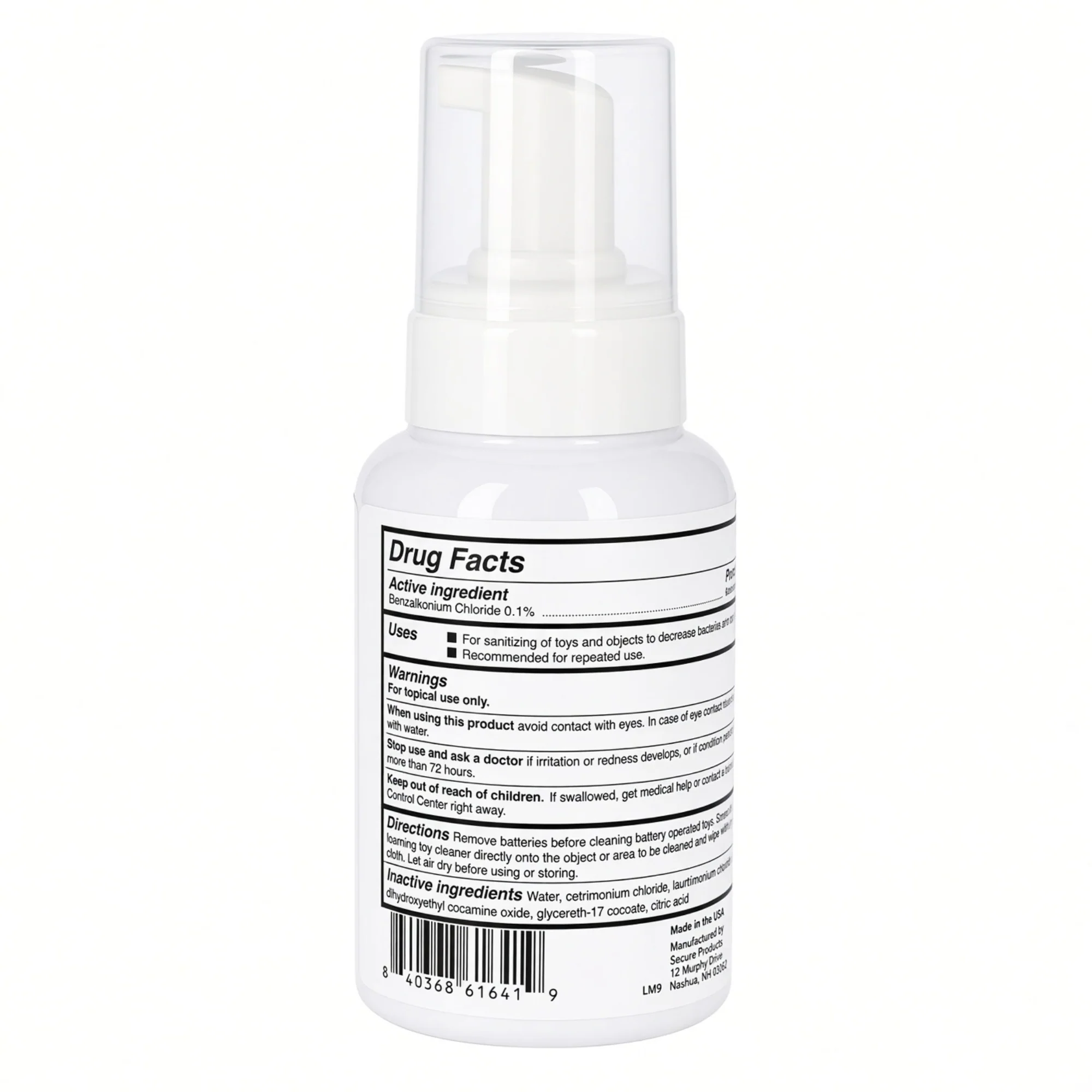 Foaming Antibacterial Toy Cleaner 7.5 fl oz Alcohol-Free Bottle