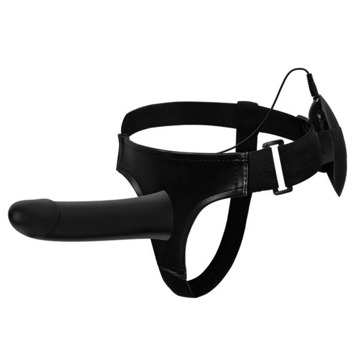 Vibrating Silicone Hollow Strap On with Remote Control