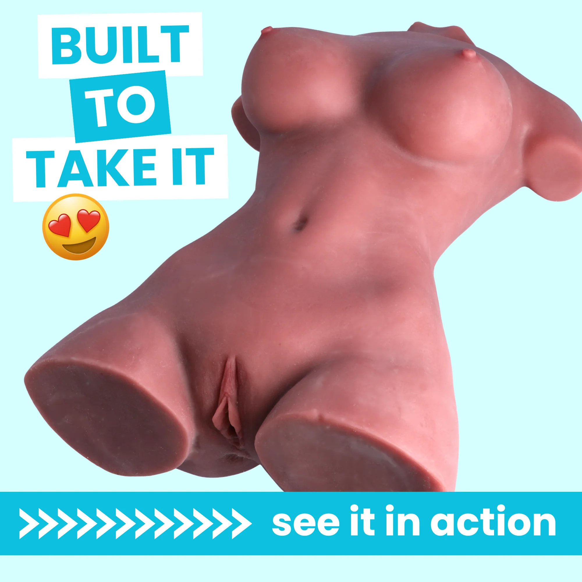 Curvy Realistic Sex Doll Torso, Almost 20 Pounds