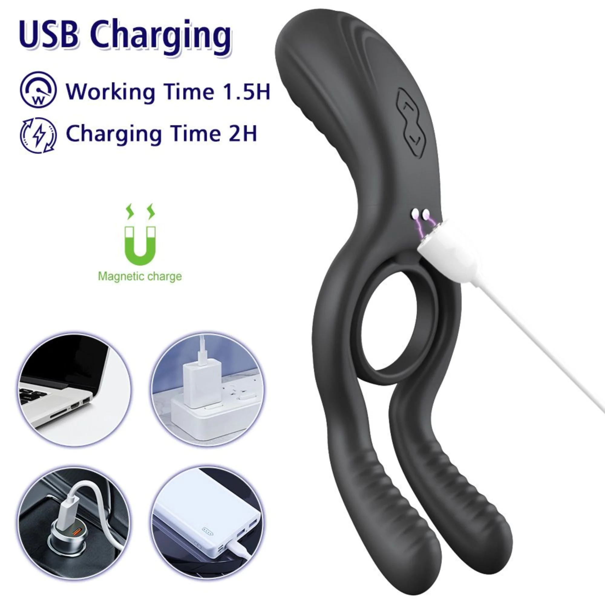 The Dual-Action Clit & Ball Vibrating Cock Ring