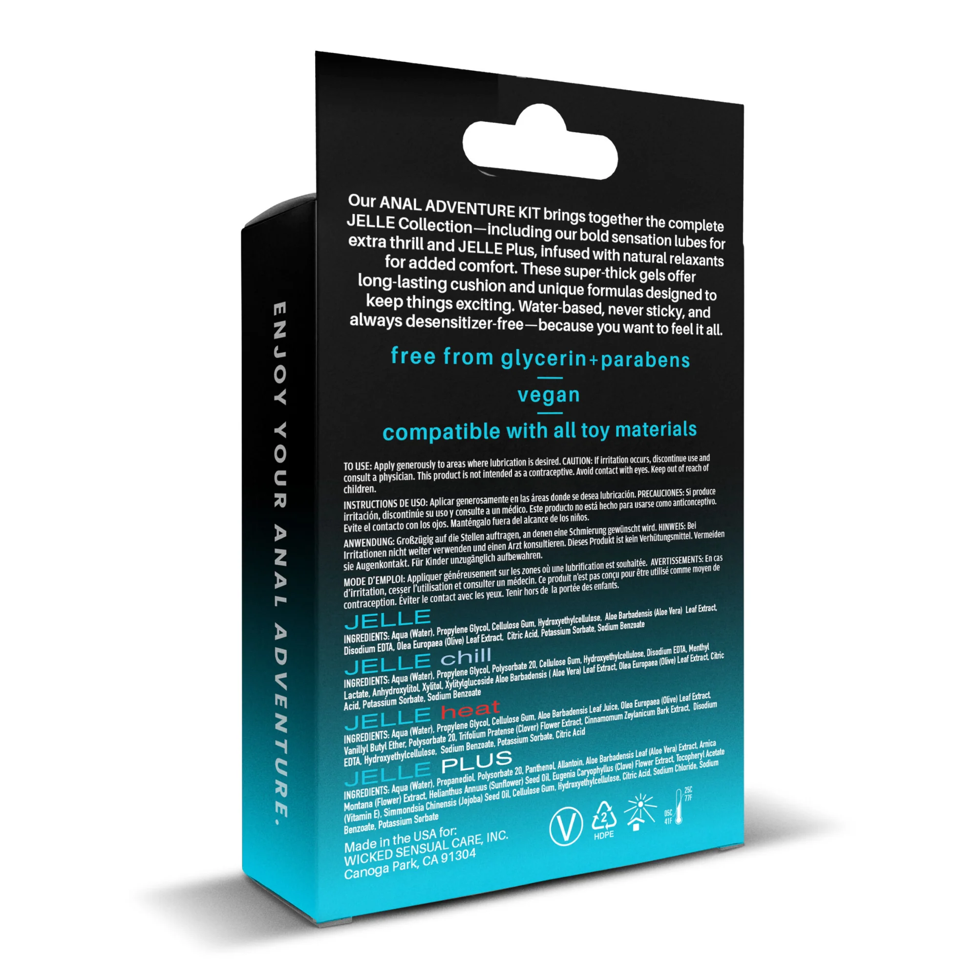 Wicked Sensual Care Anal Adventure Kit 旅行润滑液试用装