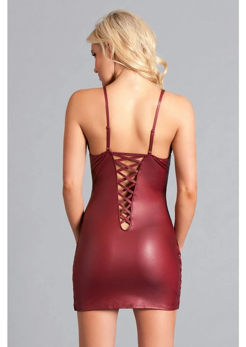 BeWicked Elisa Dress Deep Plunge Mini With Cross Straps