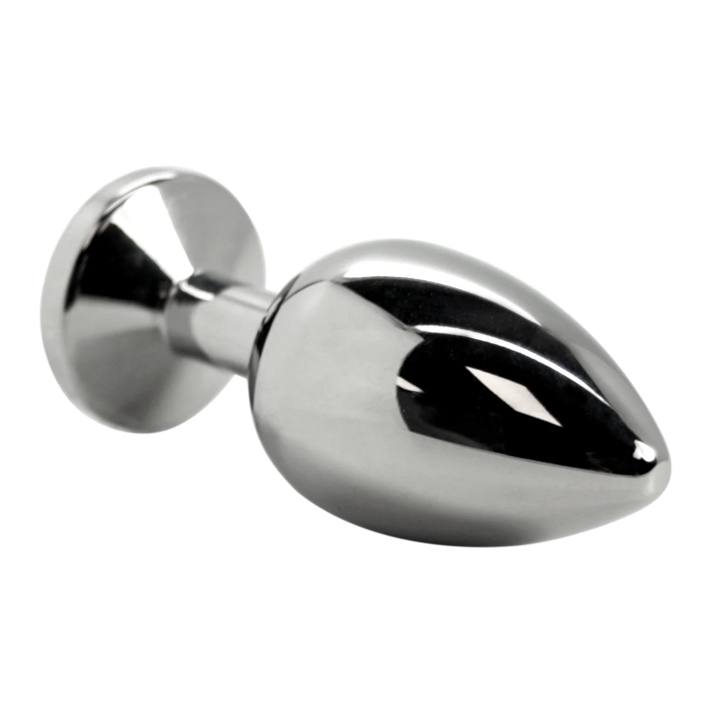 Pink Jewel Metal Weighted Anal Plug for Backdoor Play