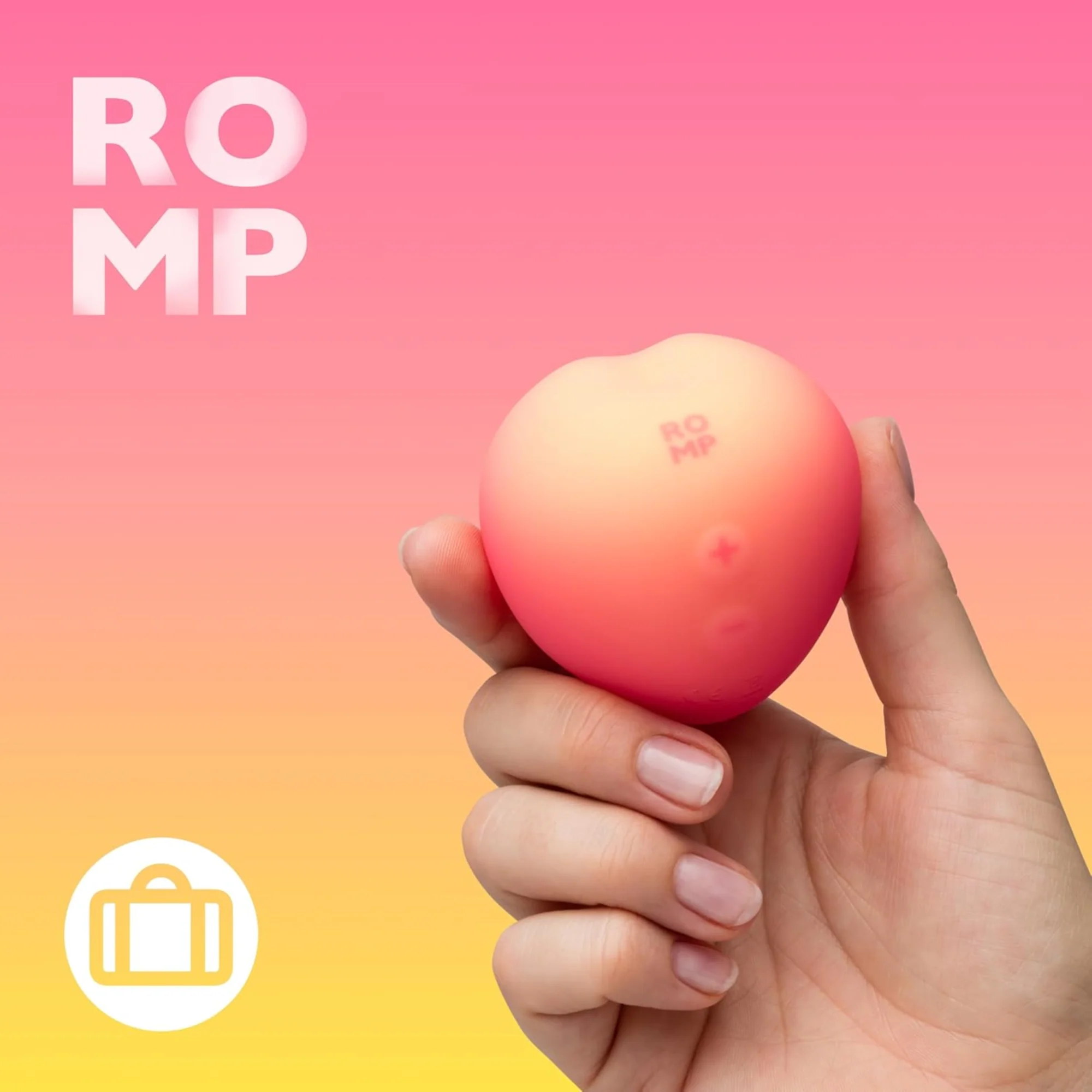 Romp Pink Peach Air Pulse Clit Stimulator with 14 Levels