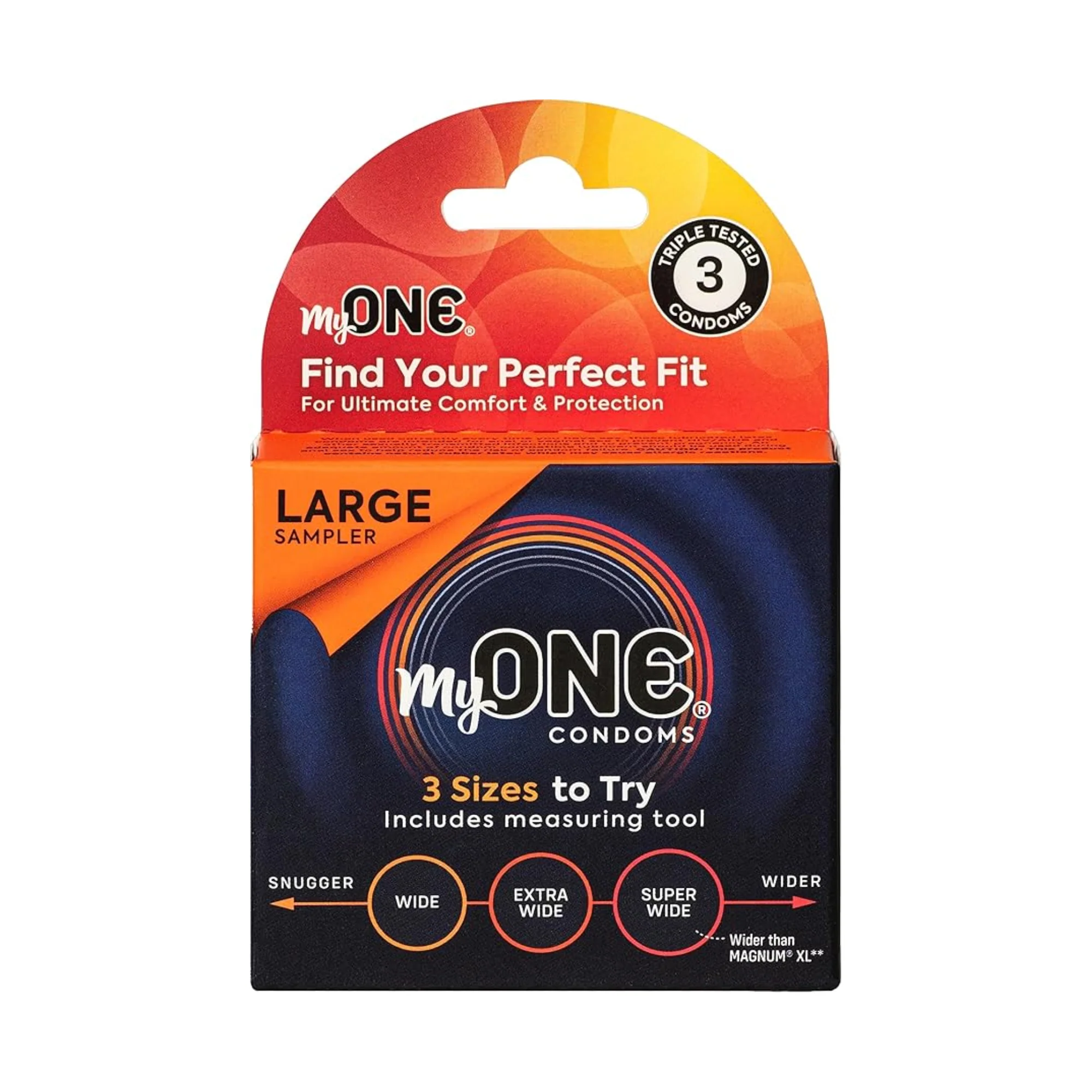 MyONE 大号避孕套试用装 3只装 附赠测量工具