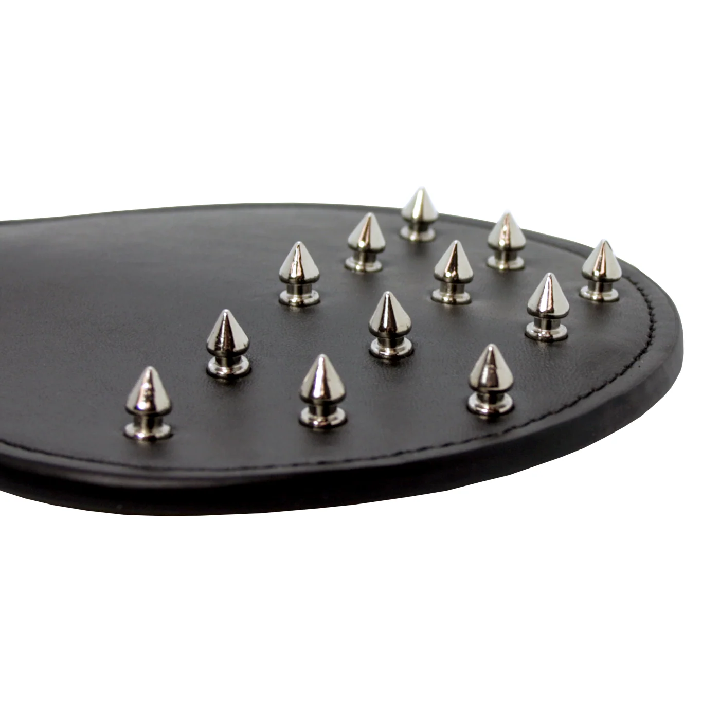 Leather Spiked Spanking Paddle with Two-Sided Design for Kinky Couples