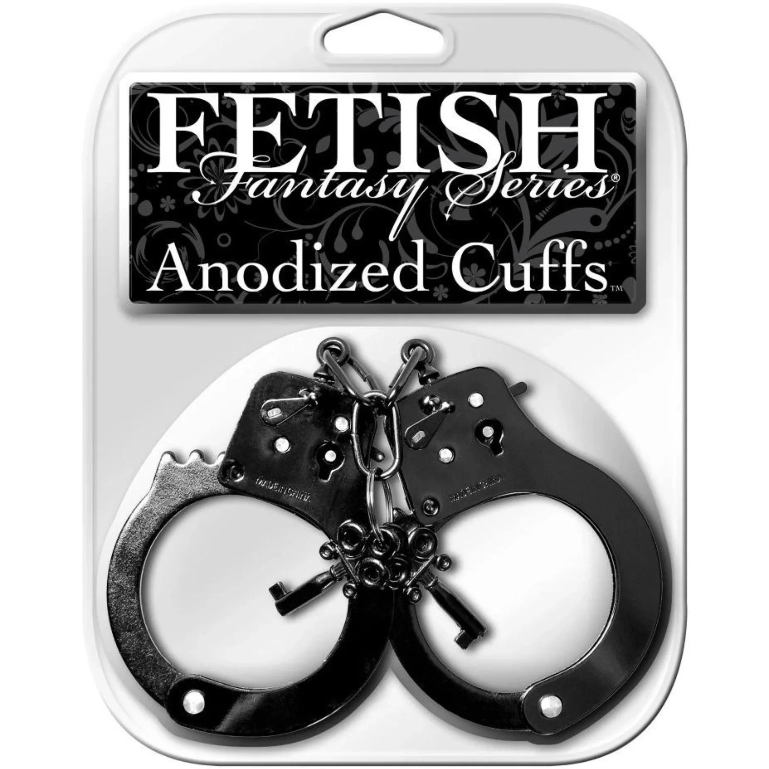 Fetish Fantasy Series Anodized Cuffs in Black for Bondage Play