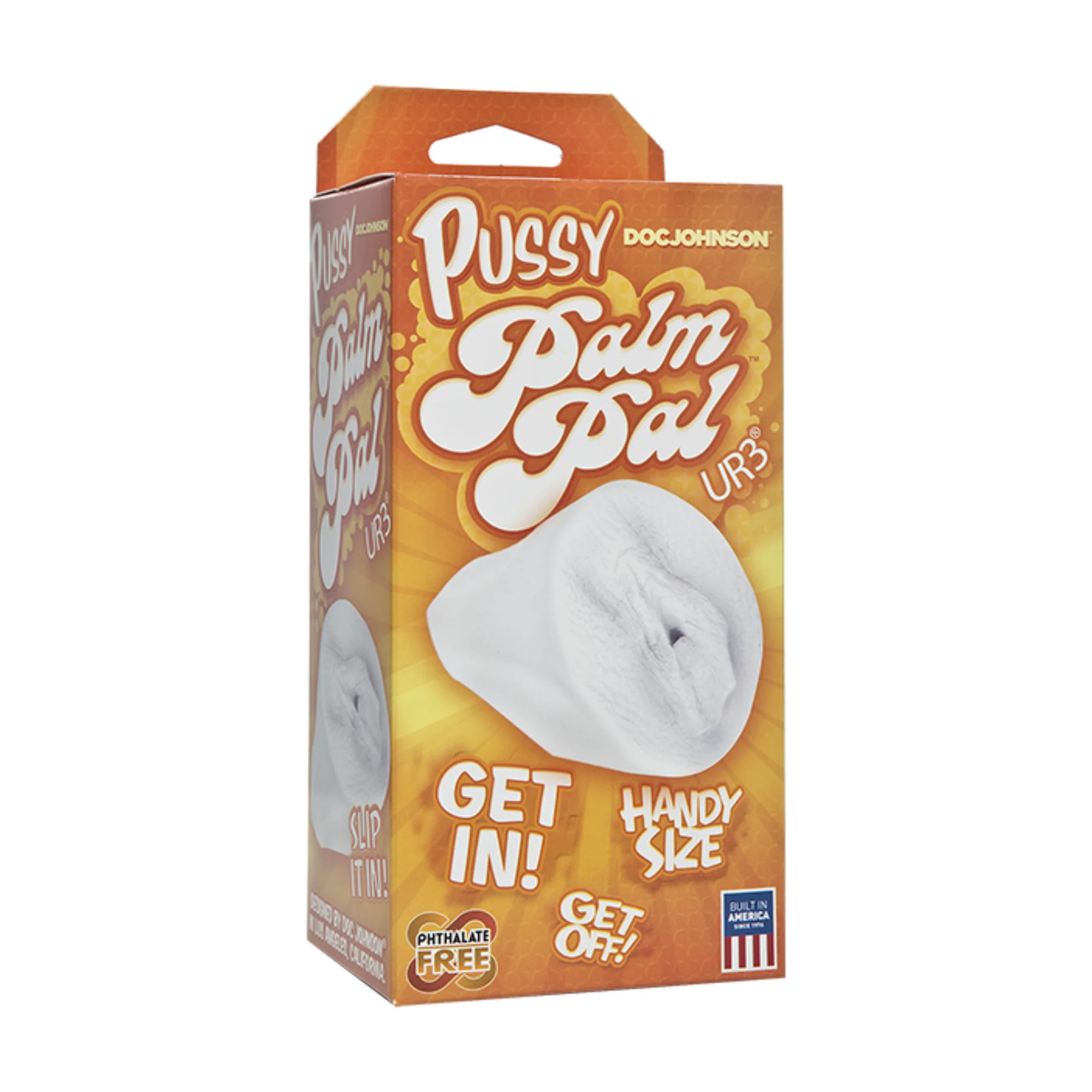 Palm Pal Ultraskyn Masturbator Clear Textured Stroker by Doc Johnson
