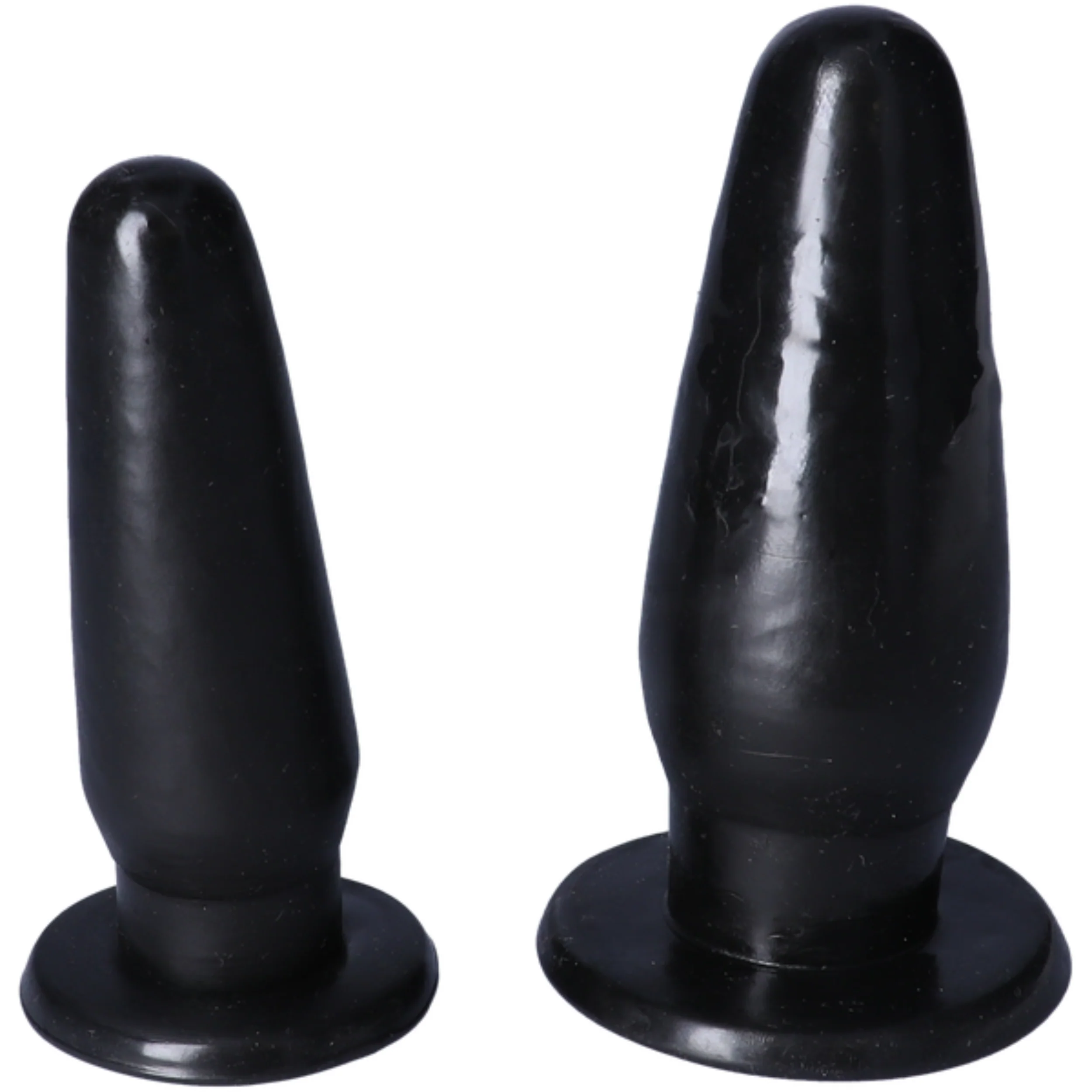 Tapered Butt Plug with Suction Base in 2 Sizes and Colors