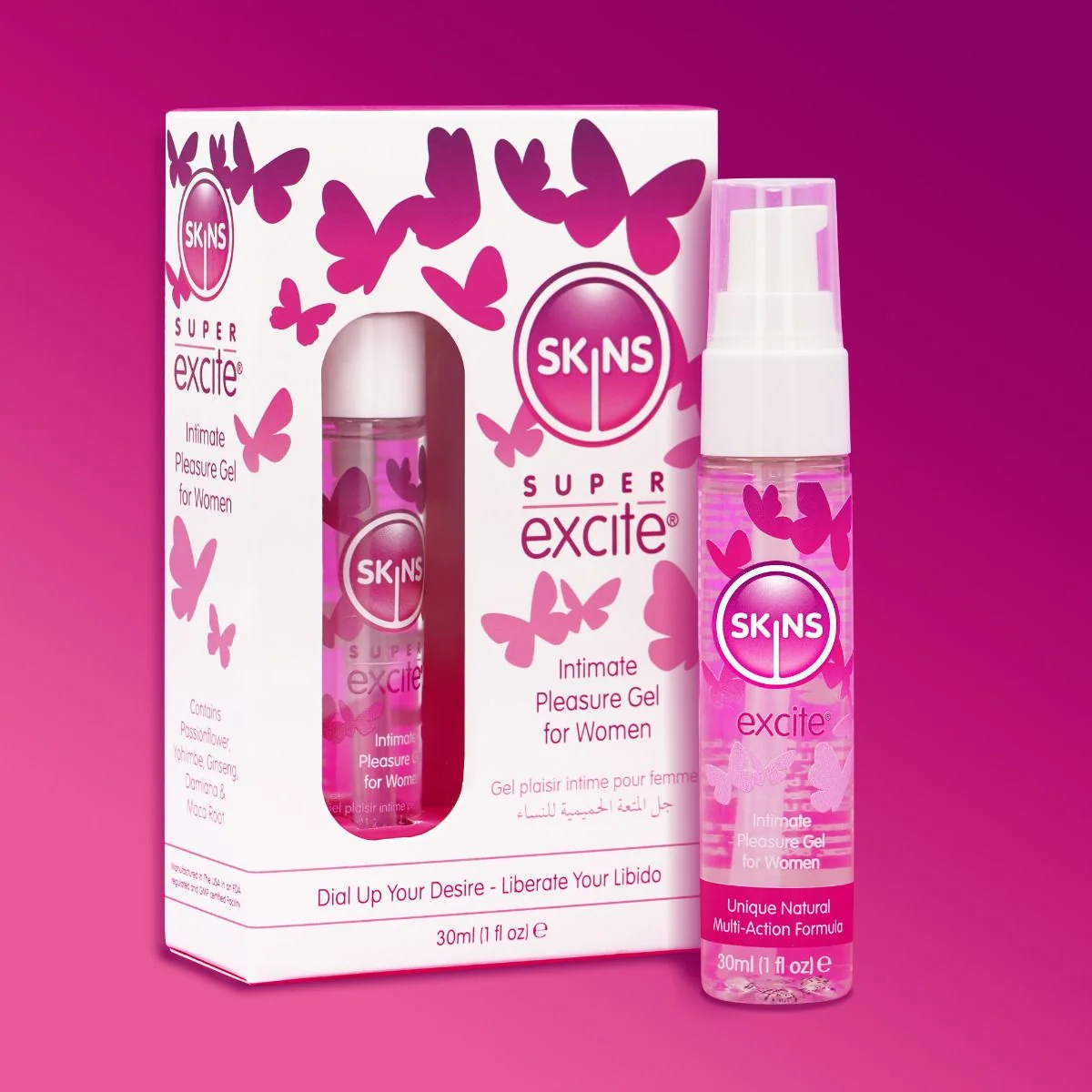 Skins Super Excite 阴蒂刺激凝胶 1 Fl oz 30ml