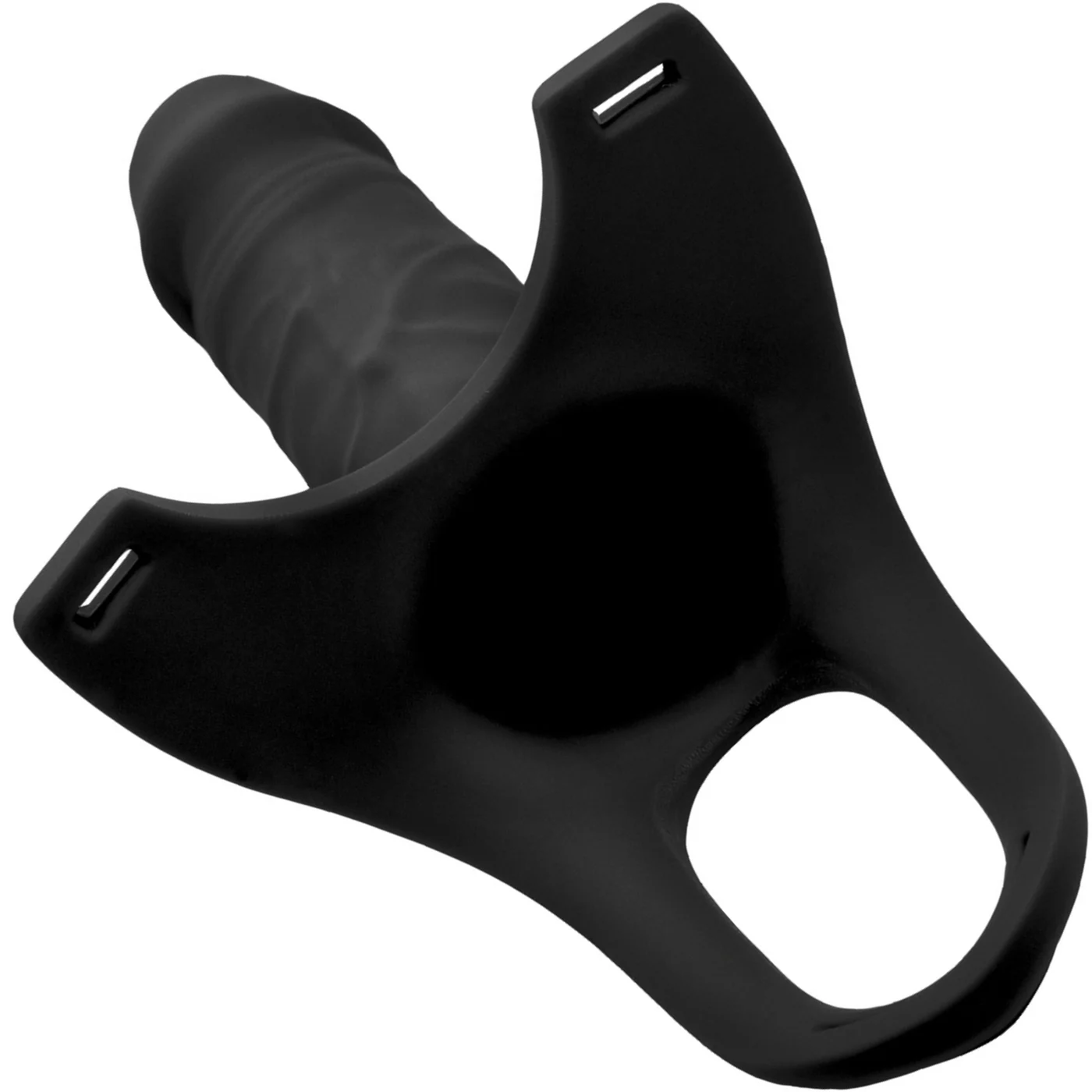 6 Inch Hollow Silicone Dildo Strap-On with Cum Through Tip