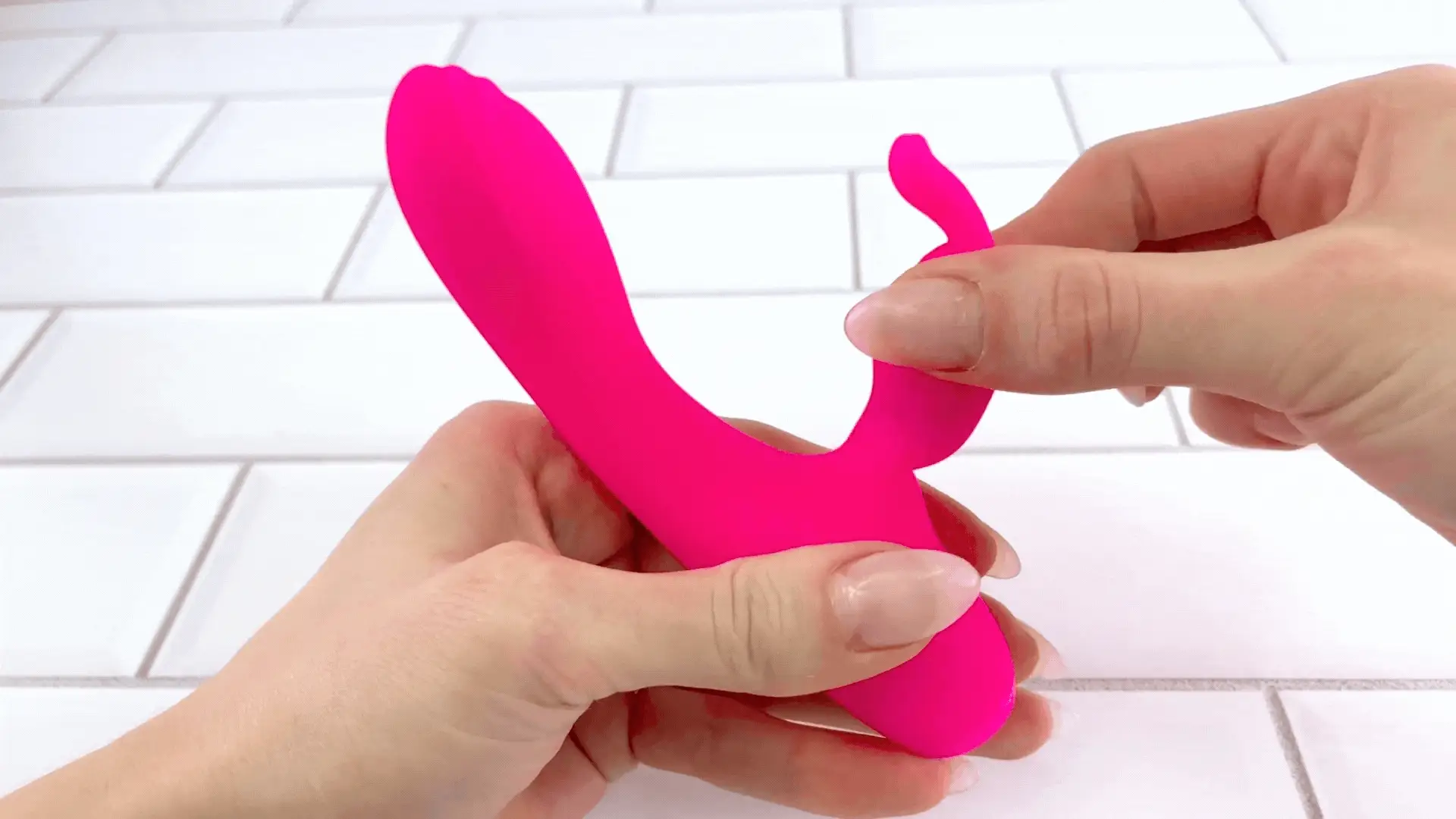 Mini Waterproof Rabbit Vibrator for Dual G-Spot and Clitoral Stimulation