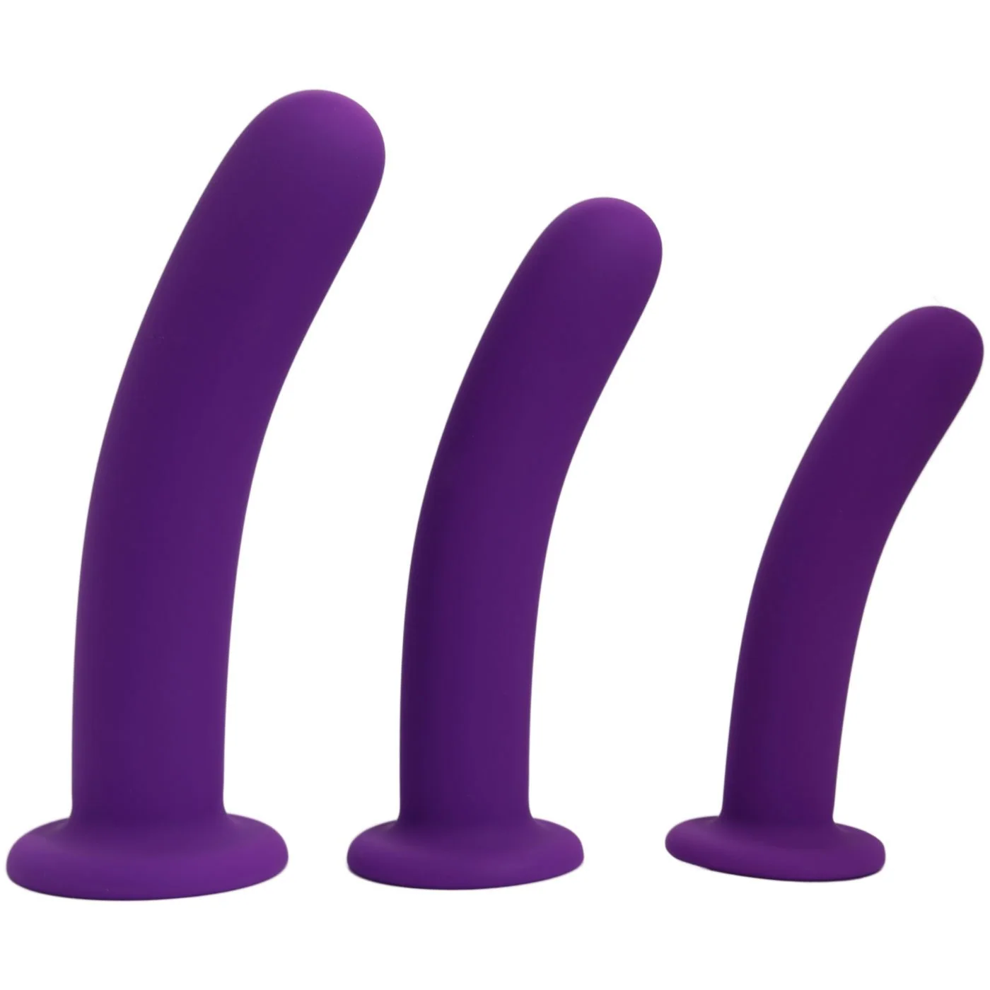 Silicone Anal Dildo with Flat Base for Strap-On Pegging