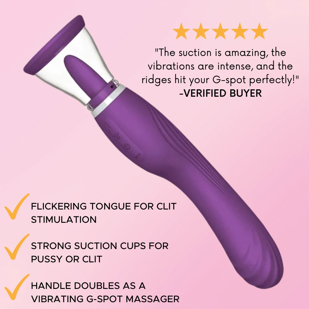 Ultimate Tongue Licker - 强劲双端振动器与吸吮舌！