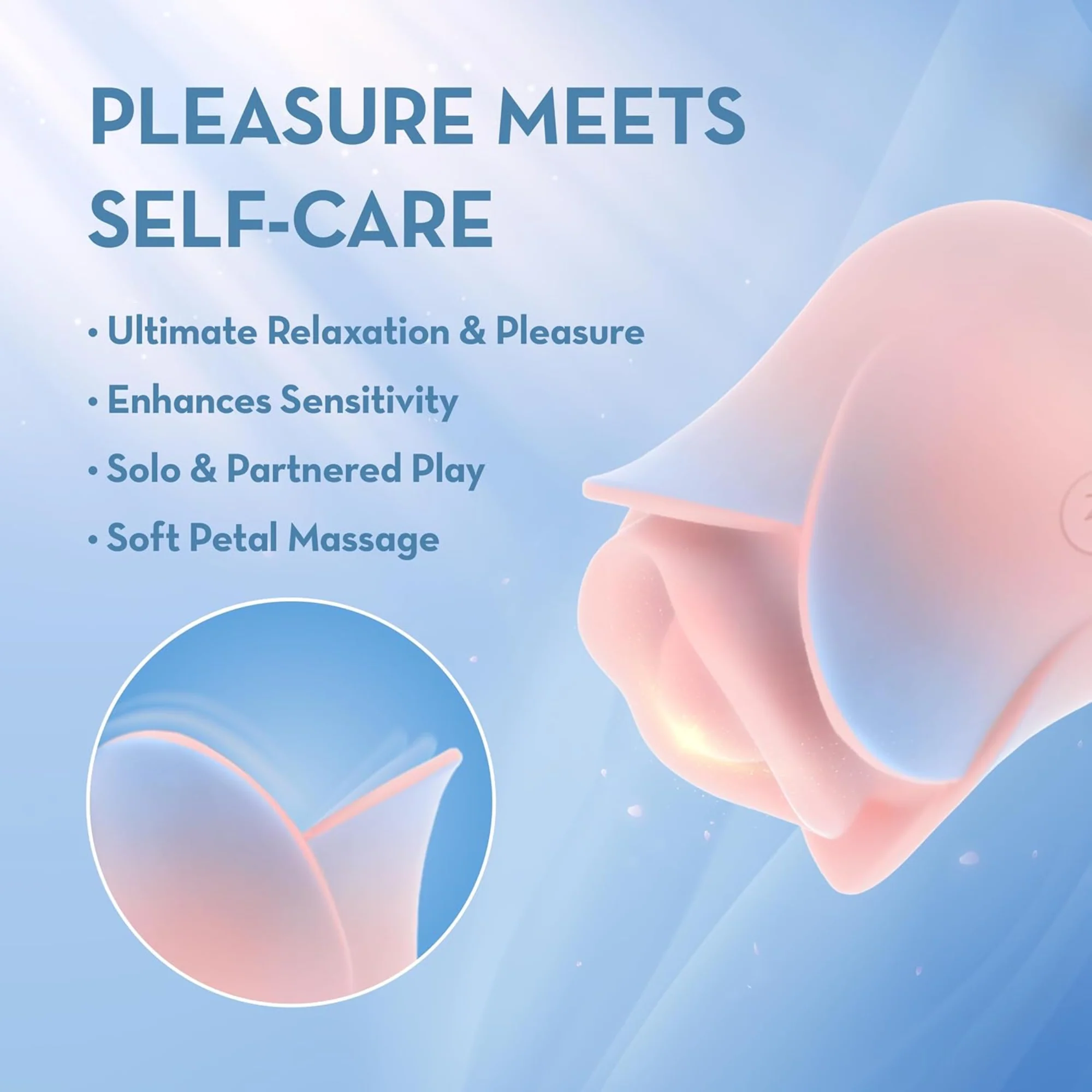 Blush Collection French Kiss Rose Stimulator - Nibbles On Your Clit with Powerful Vibrations!
