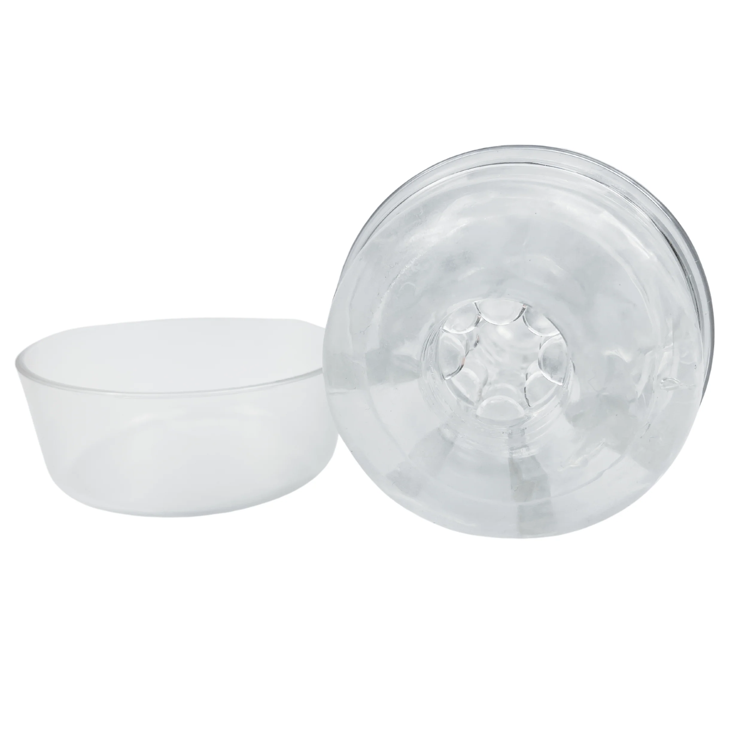 Clear Sucking Masturbator with Pleasure Nubs and Discreet Storage Cup