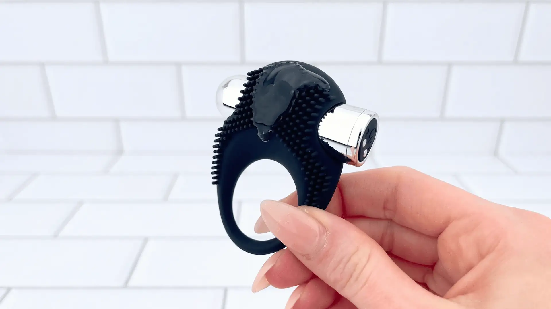 Silicone Vibrating Cock Ring with Raised Ticklers