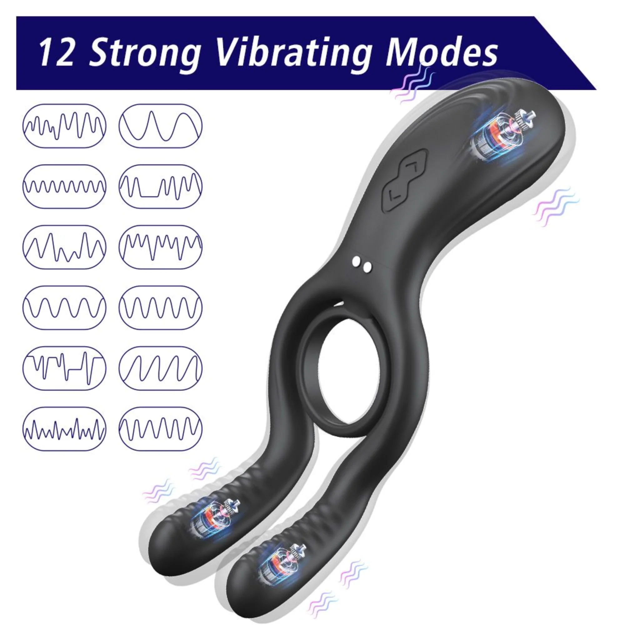 The Dual-Action Clit & Ball Vibrating Cock Ring