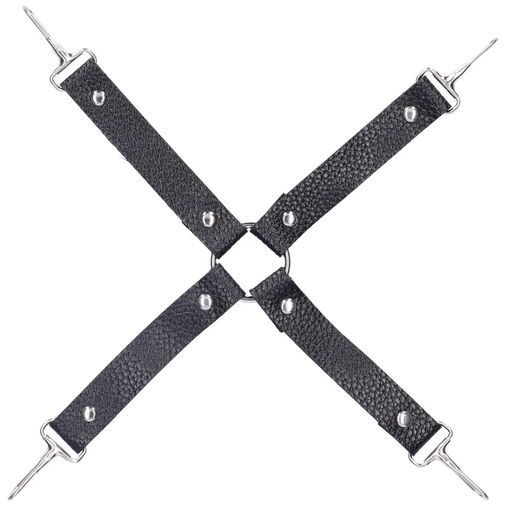 4-Way Hog Tie Restraint Connector In Faux Leather