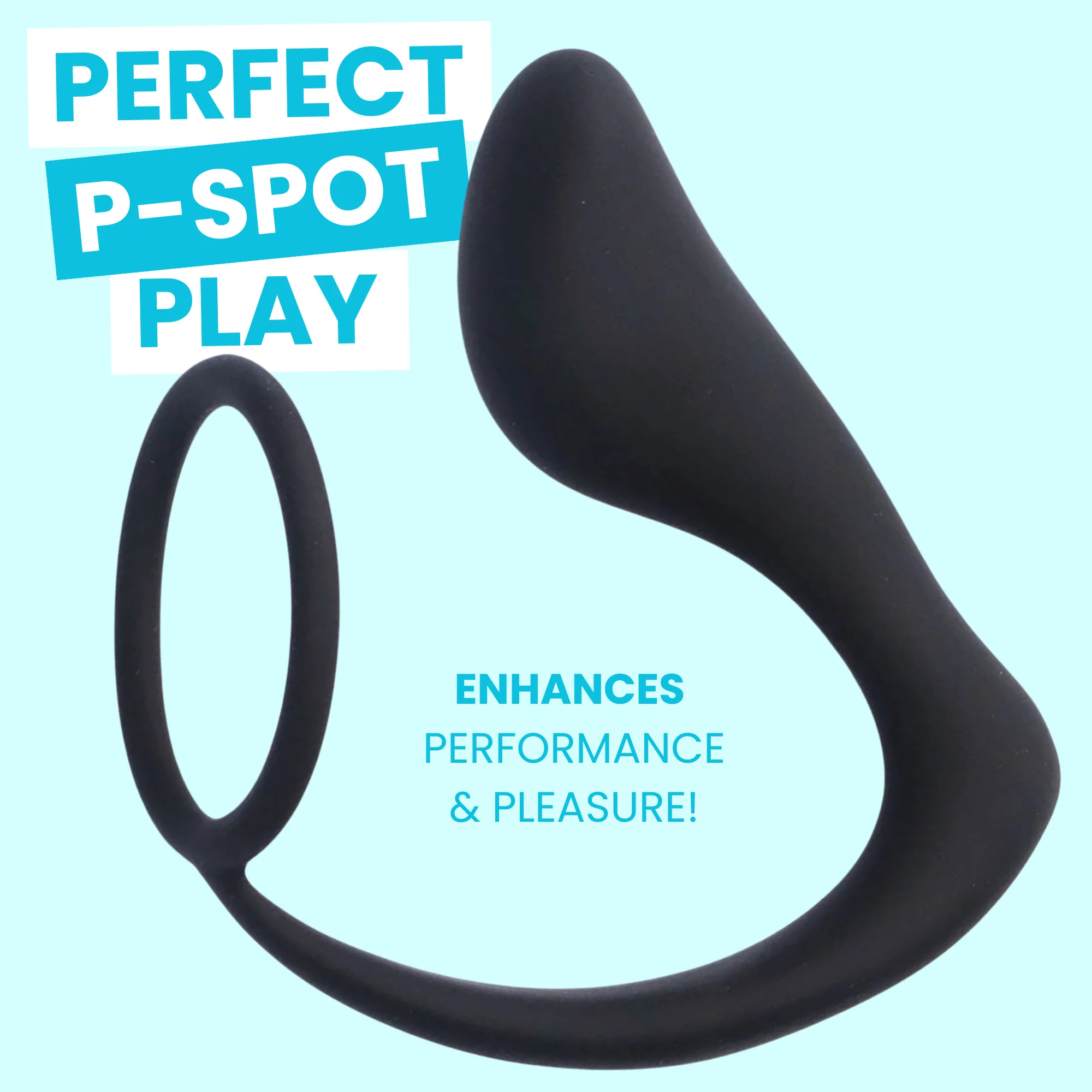 Silicone Prostate Anal Plug and Cock Ring for Beginners