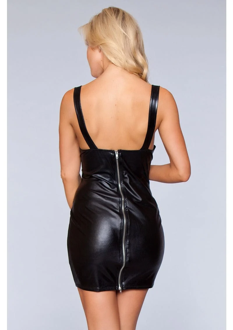 BeWicked Miranda Cupless Wet Look Slip Dress