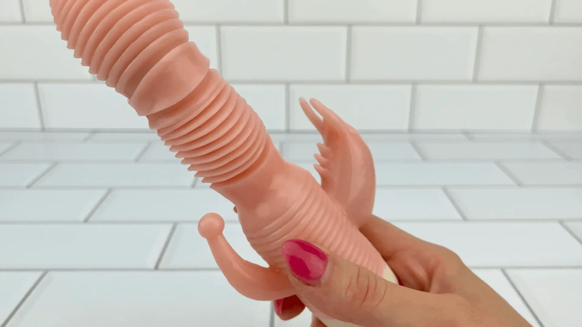 Rippled Triple Stimulating Power Vibrator for Clitoral, G-Spot and Anal Play