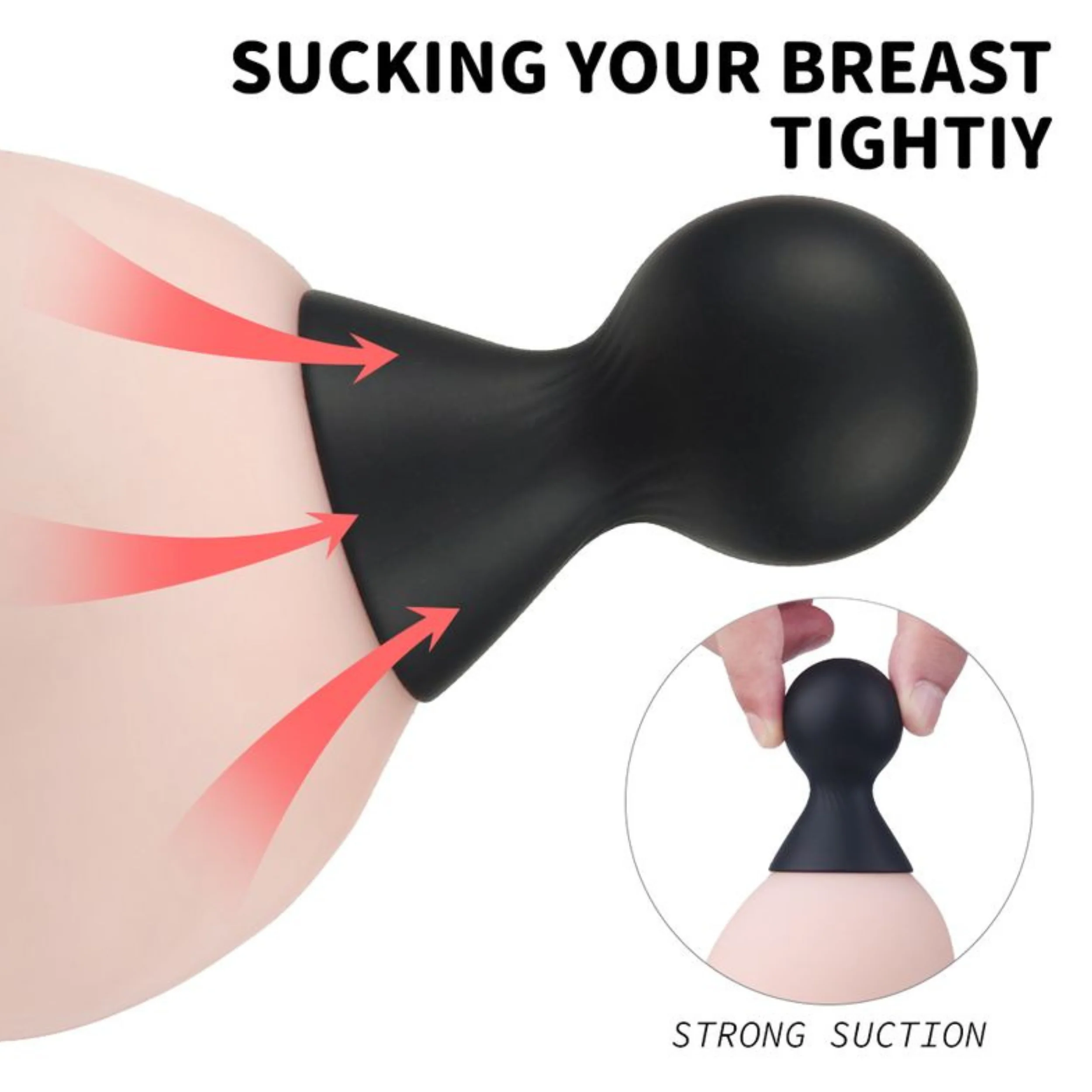 Silicone Nipple Suckers Set of 2 for Hands-Free Nipple Play