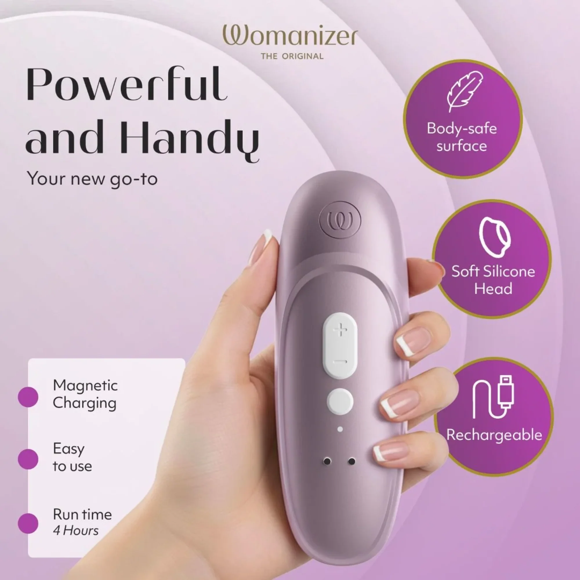 Womanizer Pro Rechargeable Silicone Air Pulse Clit Stimulator