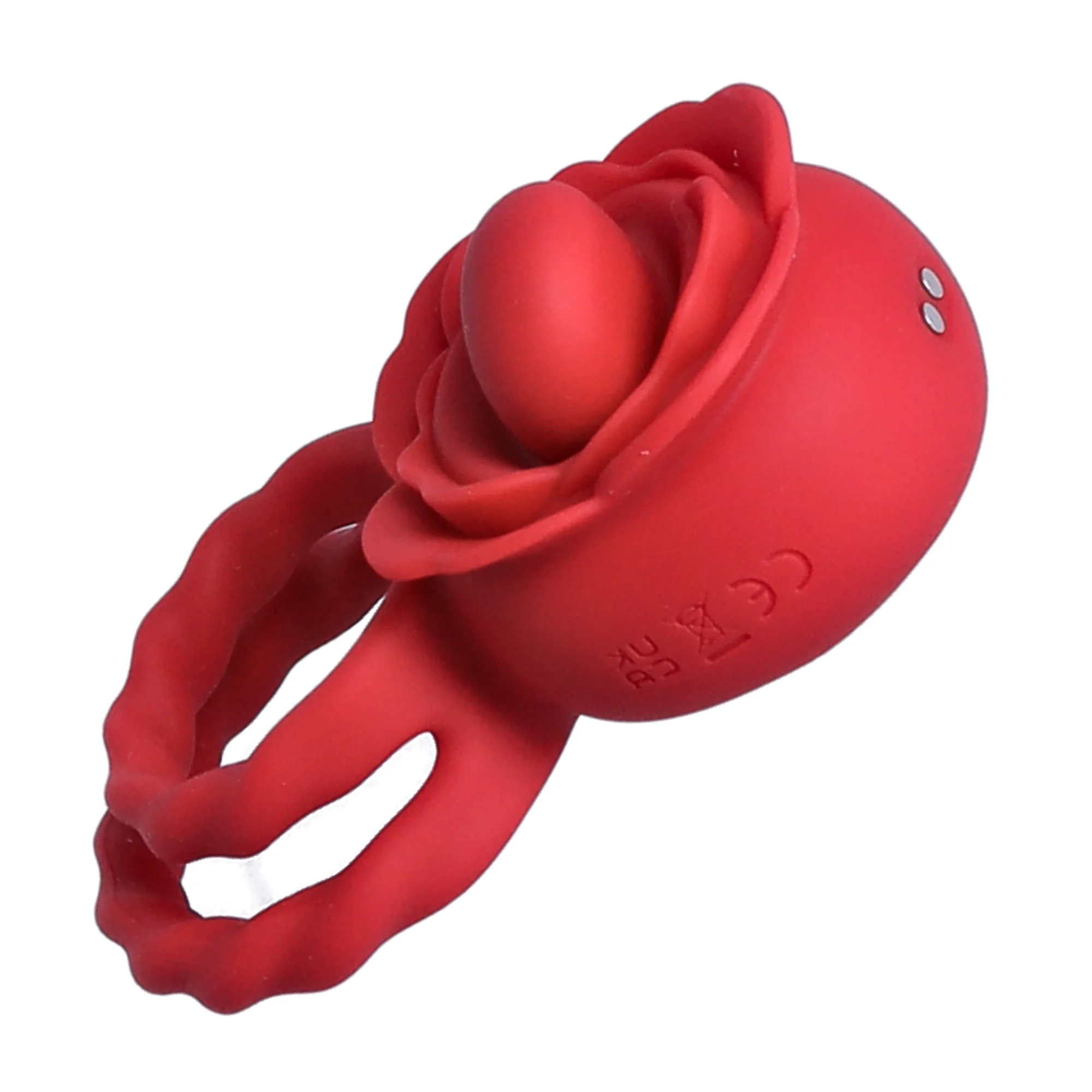 Twirling Tongue Flower Silicone C-Ring - Give Her Oral During Sex While Staying Rock Hard!