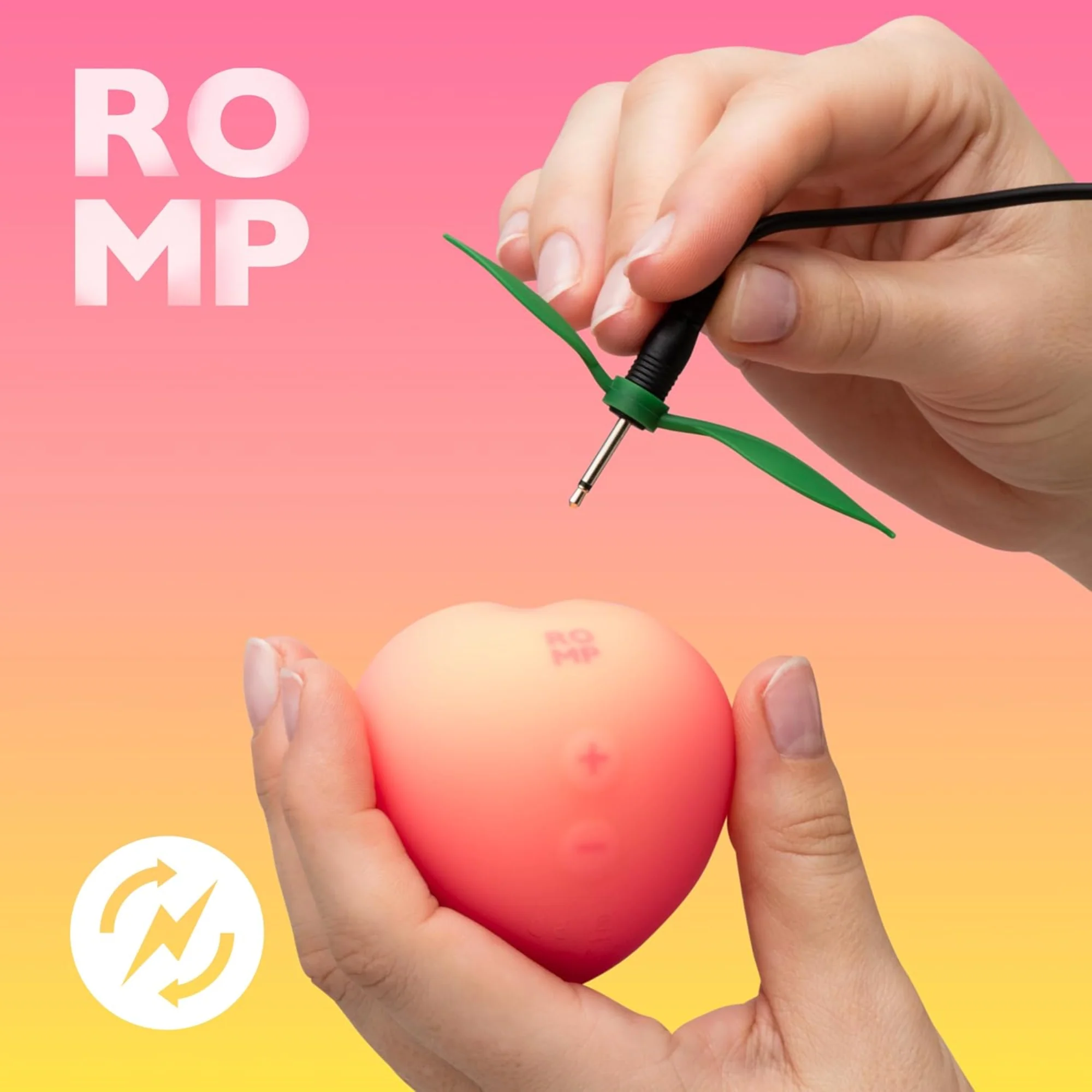 Romp Pink Peach Air Pulse Clit Stimulator with 14 Levels