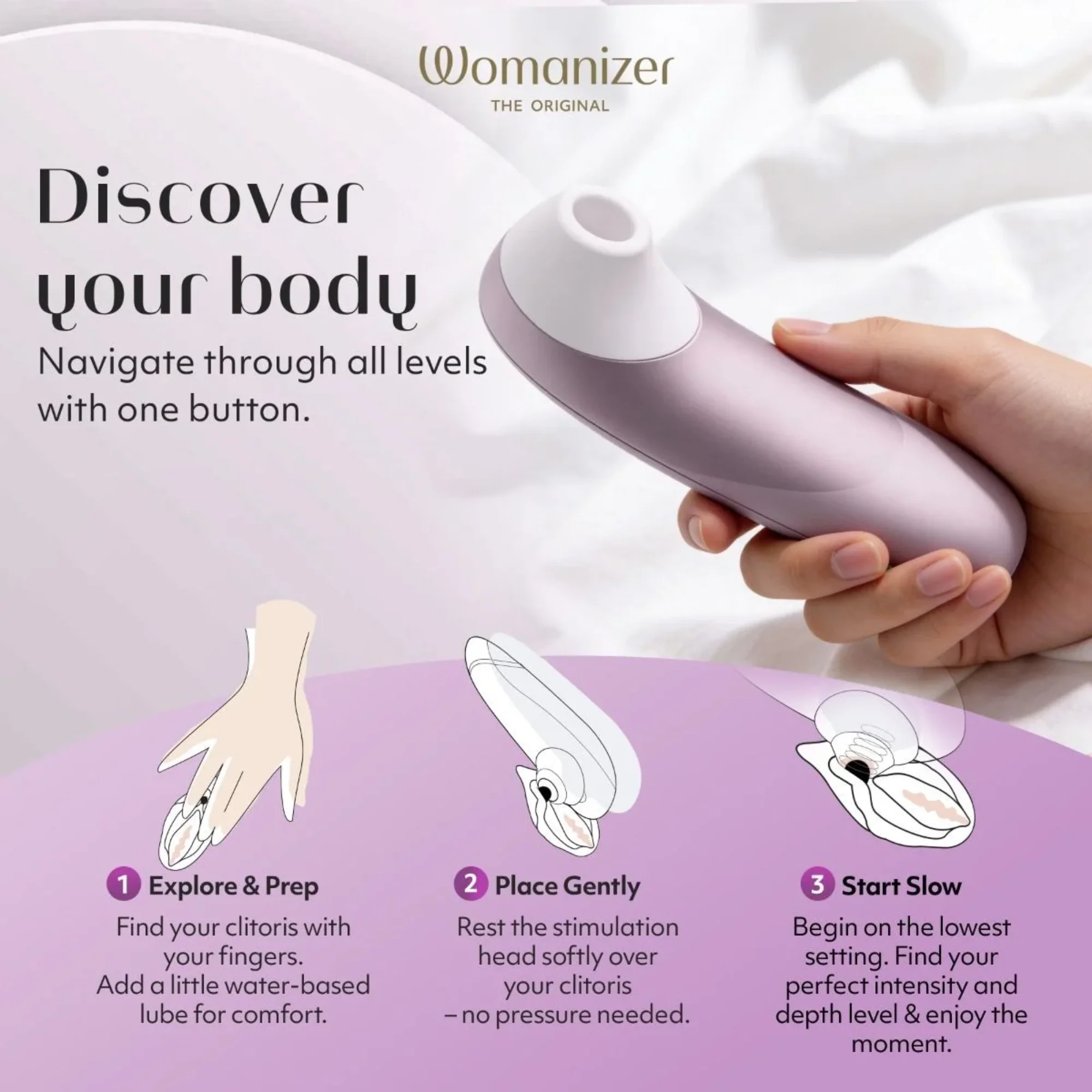 Womanizer Pro Rechargeable Silicone Air Pulse Clit Stimulator