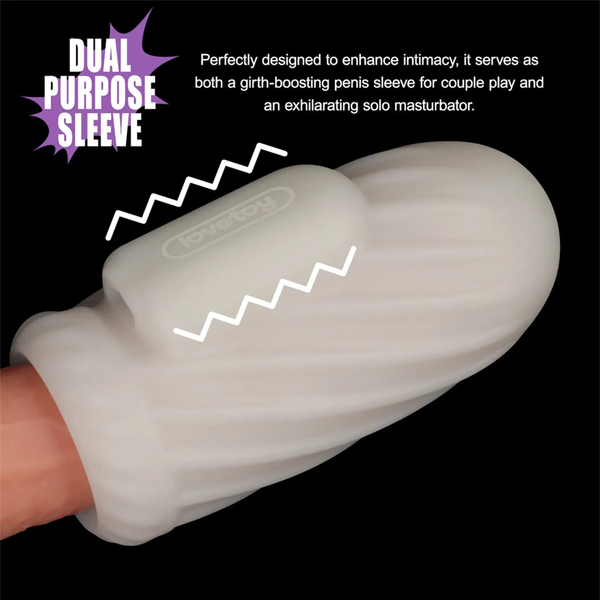 Knights Ring Vibrating Dual Purpose Sleeve-Spiral
