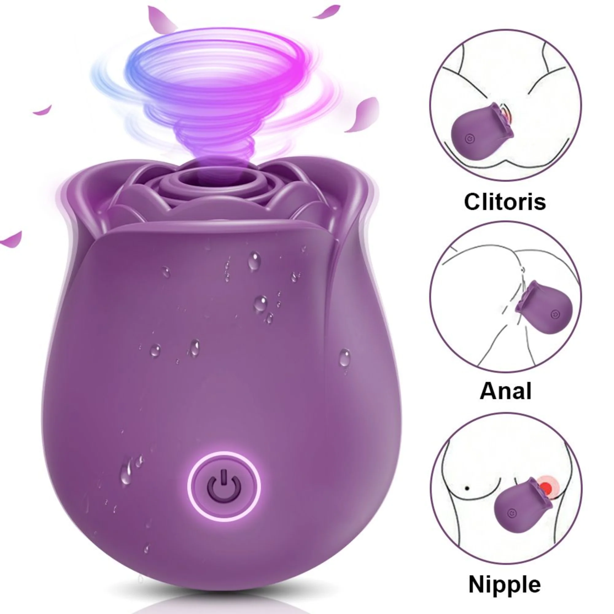 Euphoria Rose Air Pulse Clit Stimulator Sex Toy