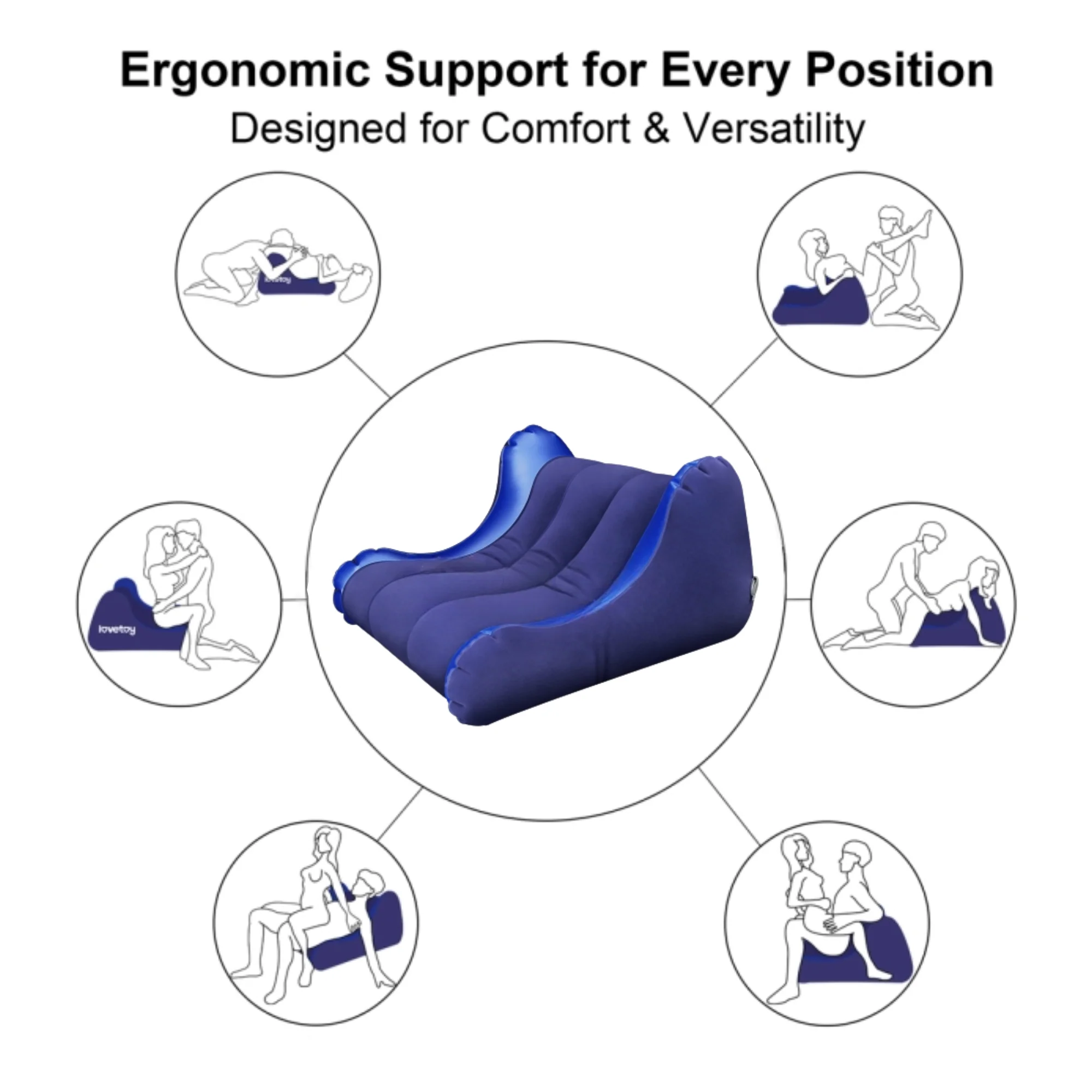 Inflatable Sex Position Cushion With Adjustable Firmness