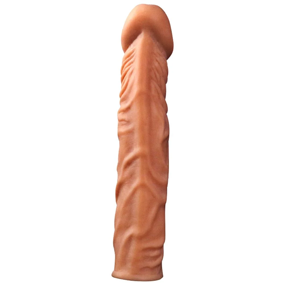 Realistic 1.5 Inch Penis Extender with Veined Texture for Couples