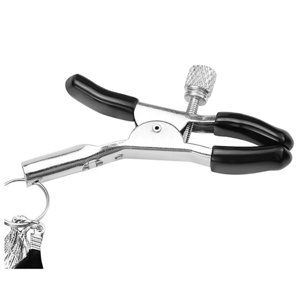 Bohemian Feather and Bell Nipple Clamps with Adjustable Screw Fit