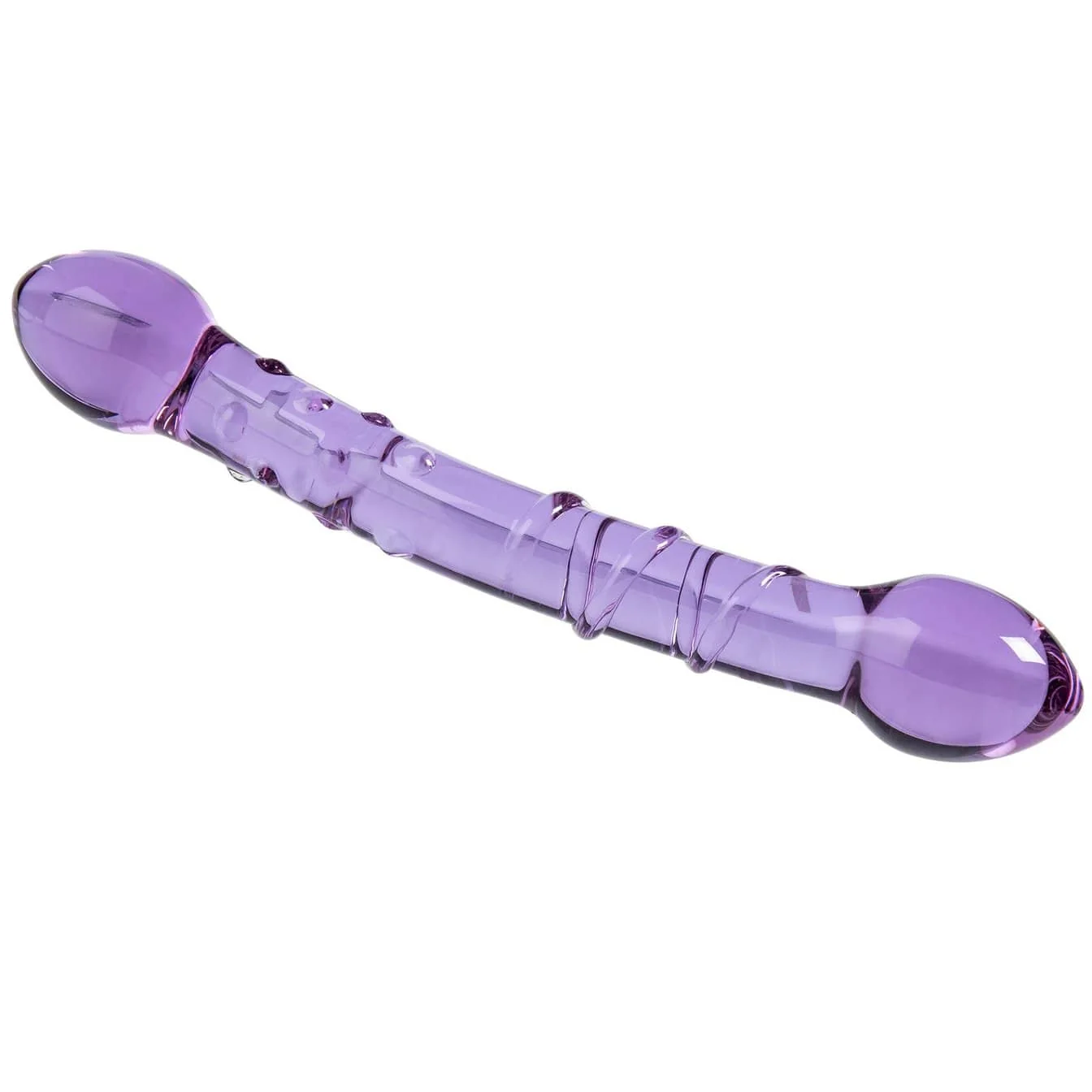 双头玻璃假阳具G点按摩器（附天鹅绒收纳袋）