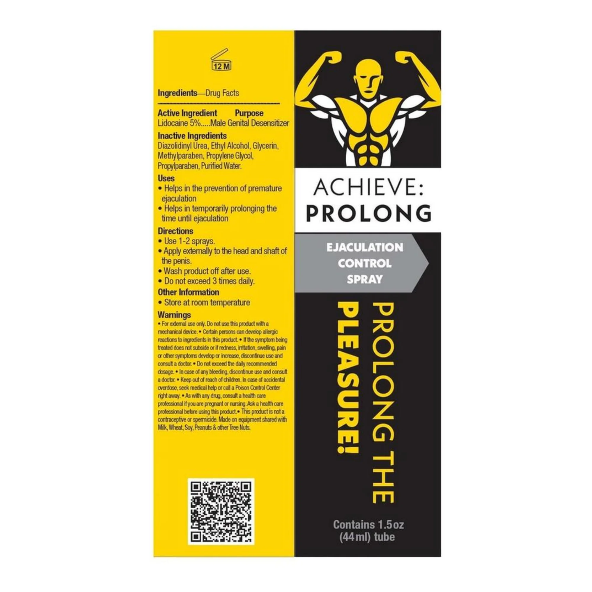 Achieve Prolong Lidocaine Delay Spray for Longer Lasting Pleasure