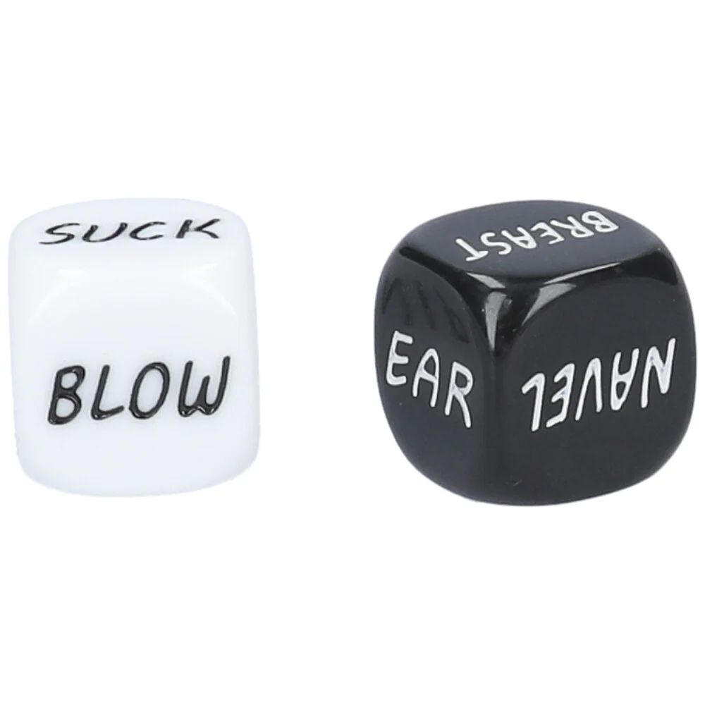 Black & White Foreplay Dice Game with Two Position Dice