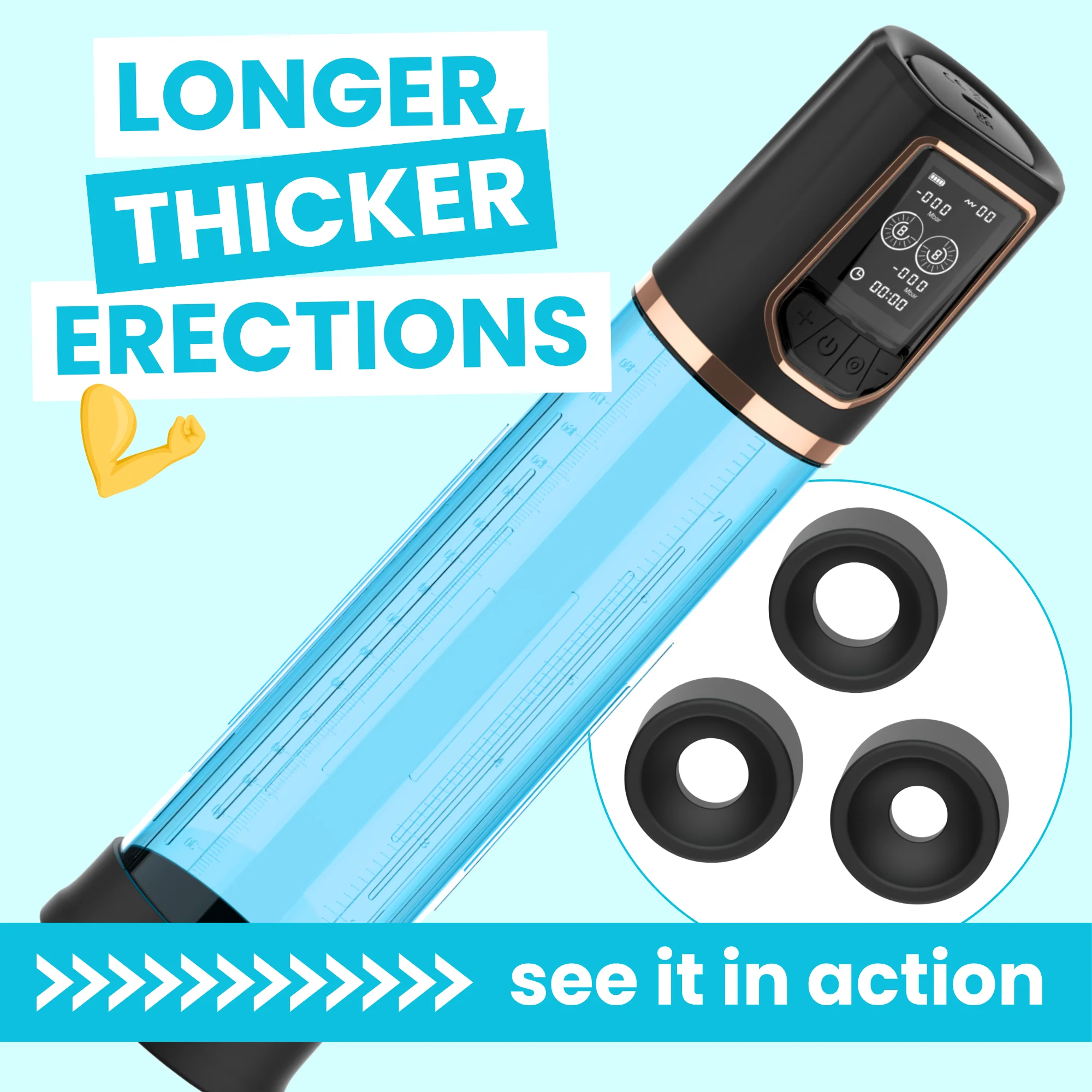 Automatic Penis Pump - Adjustable Suction Helps You Get Thicker, Harder Erections!