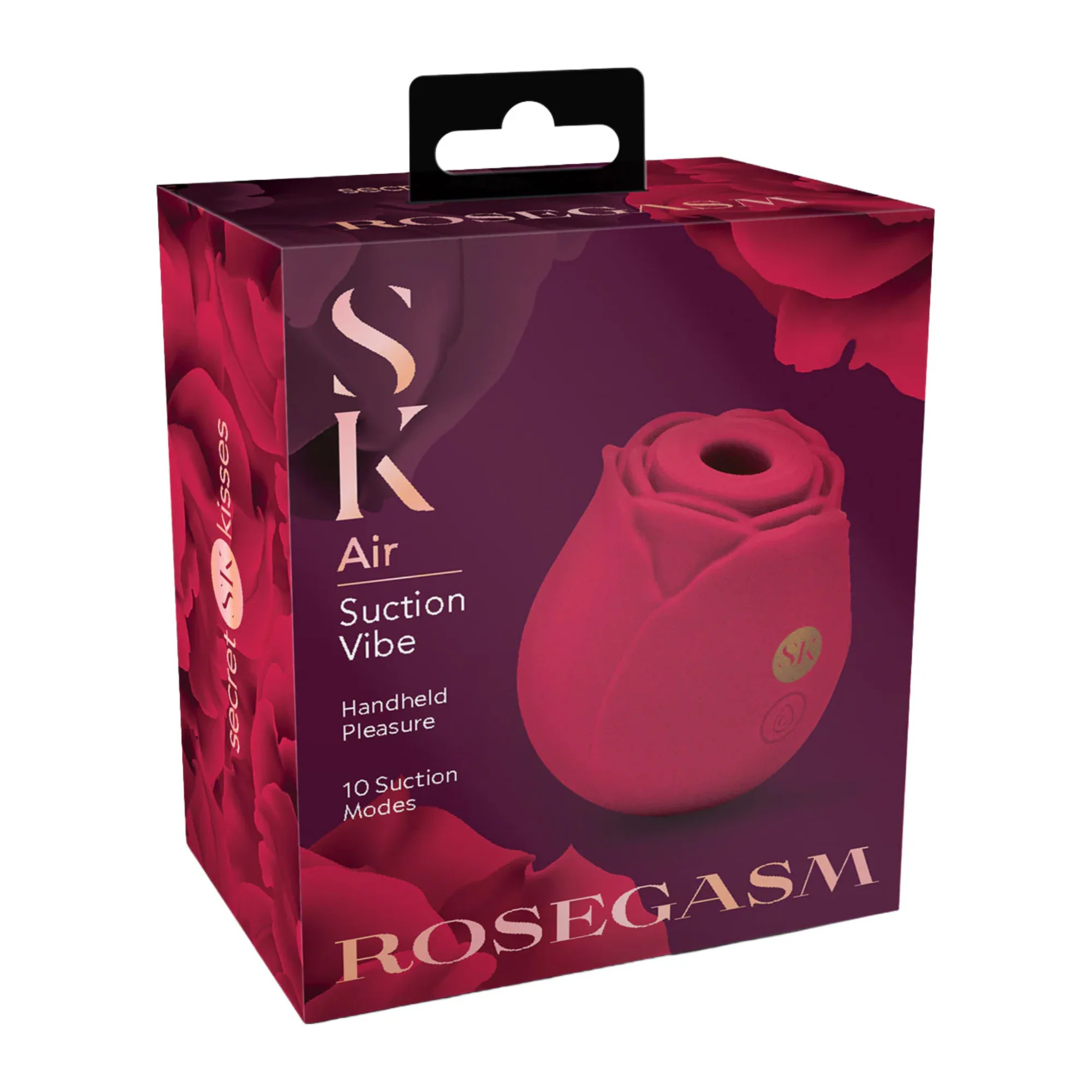 Secret Kisses Rosegasm Air Pulse Clit Stimulator - Comes with Storage Bag!