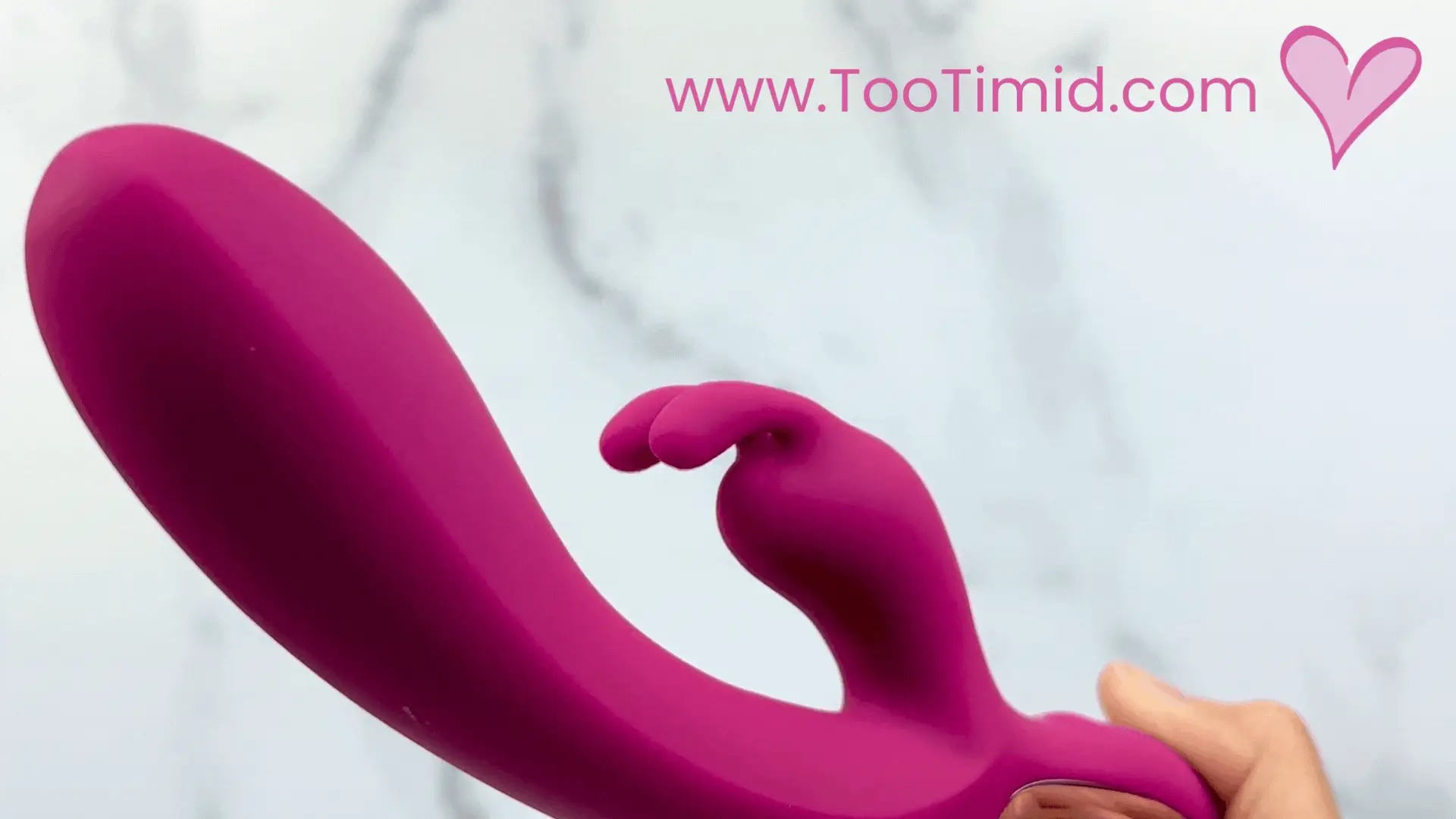 Red Rose Rabbit Bendable Silicone Vibrator with Dual Controls