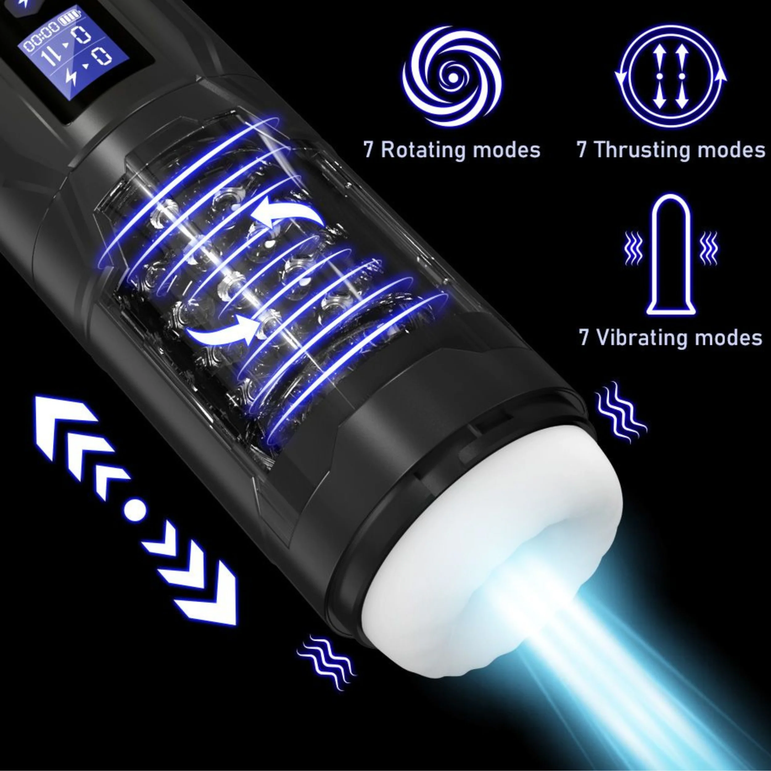 Buzzer Beater - Waterproof Thrusting and Rotating Male Masturbator