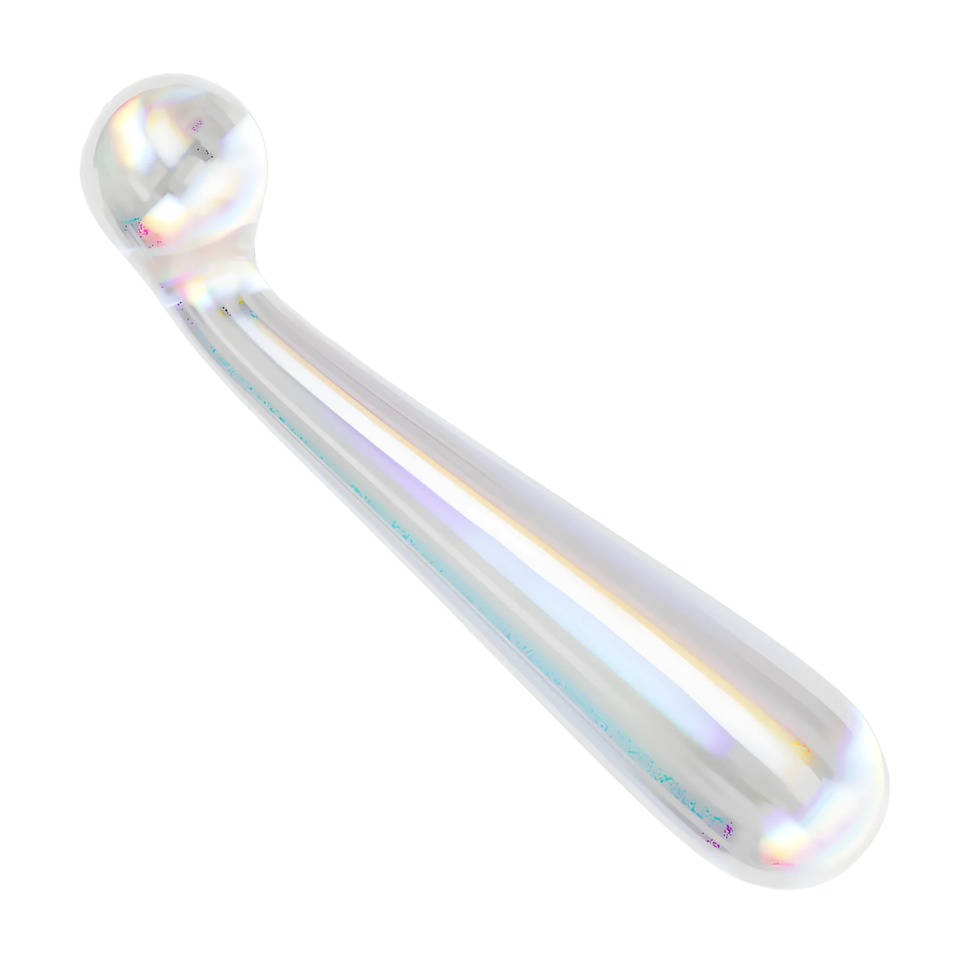 Dual-Ended Twilight Gleam Glass Dildo - Stunning Prismatic Shimmers!